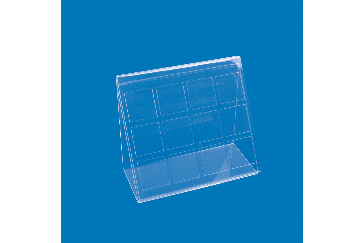 PRÉSENTOIR 12 COMPARTIMENTS POUR GEMMES- TRANSPARENT