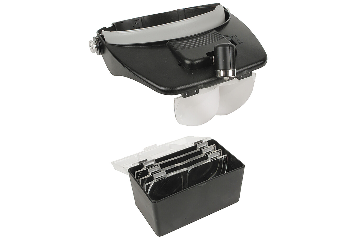 LOUPE CASQUE AVEC LAMPE