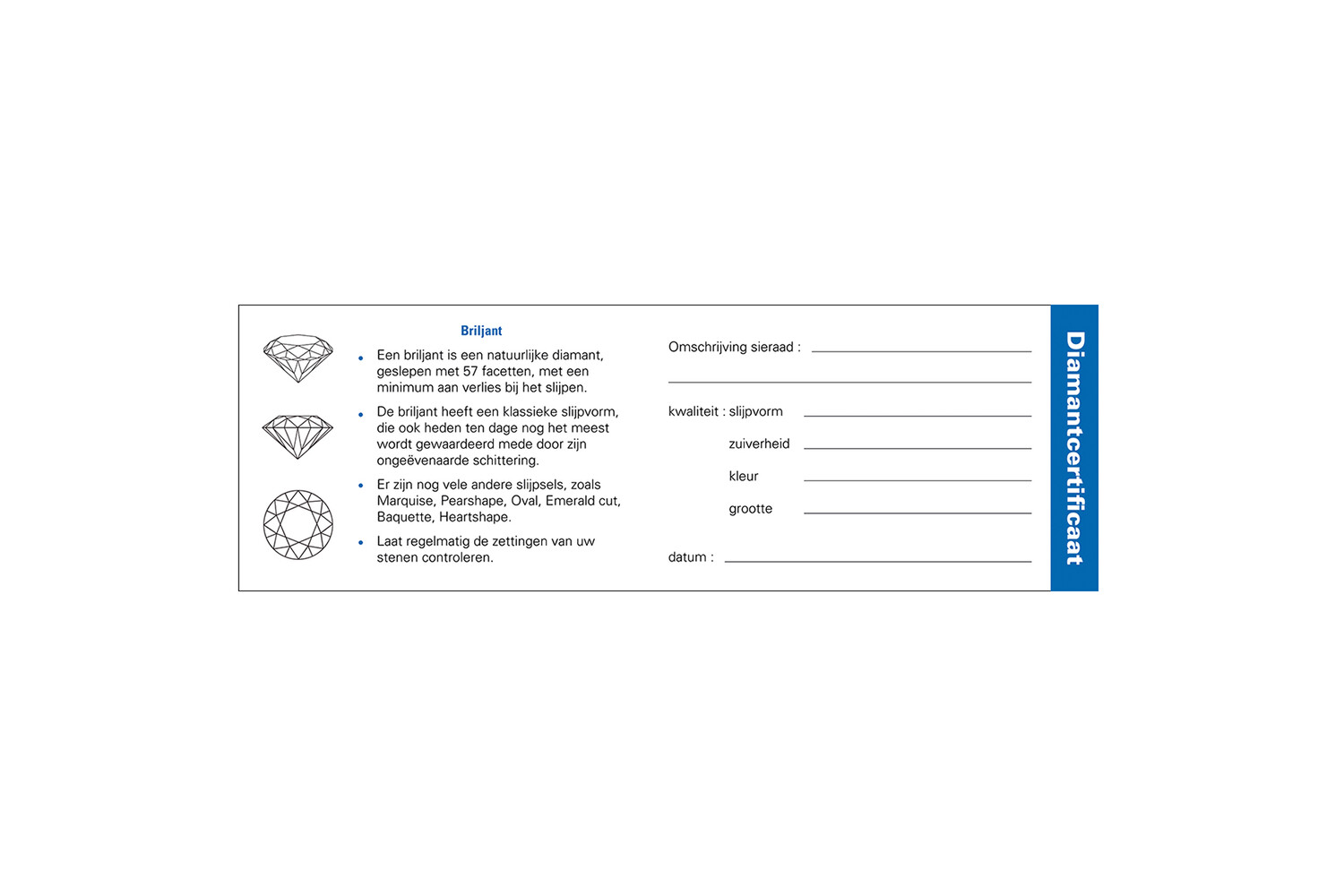 Diamant-certifikaten