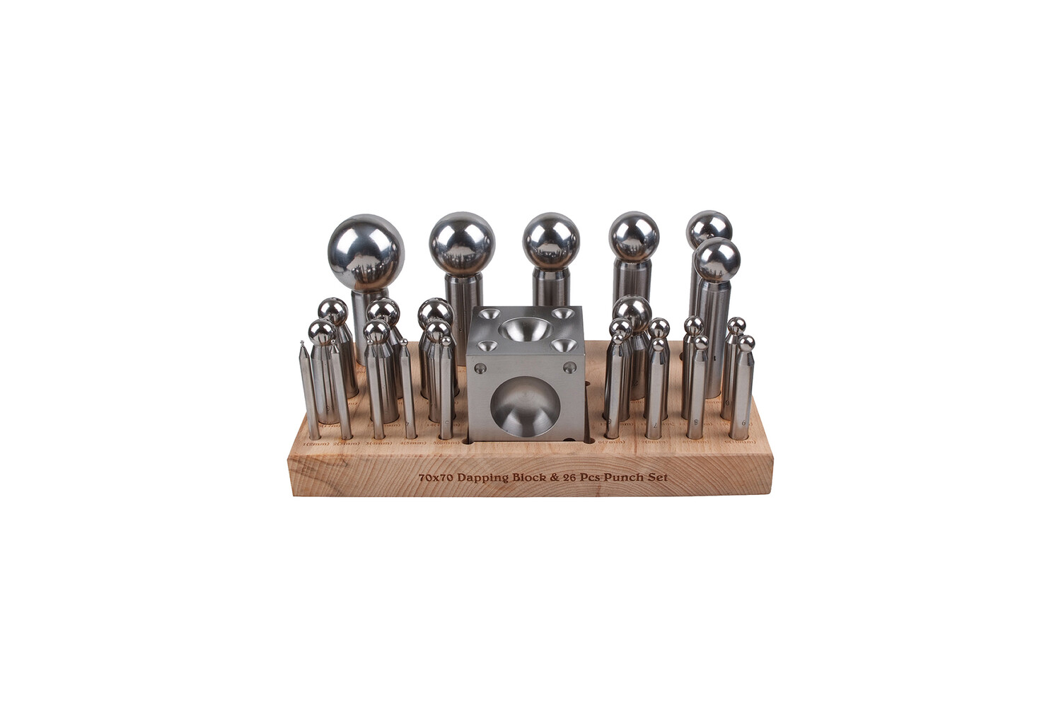 SET DE 26 BOUTEROLLES AVEC DÉ À EMBOUTIR