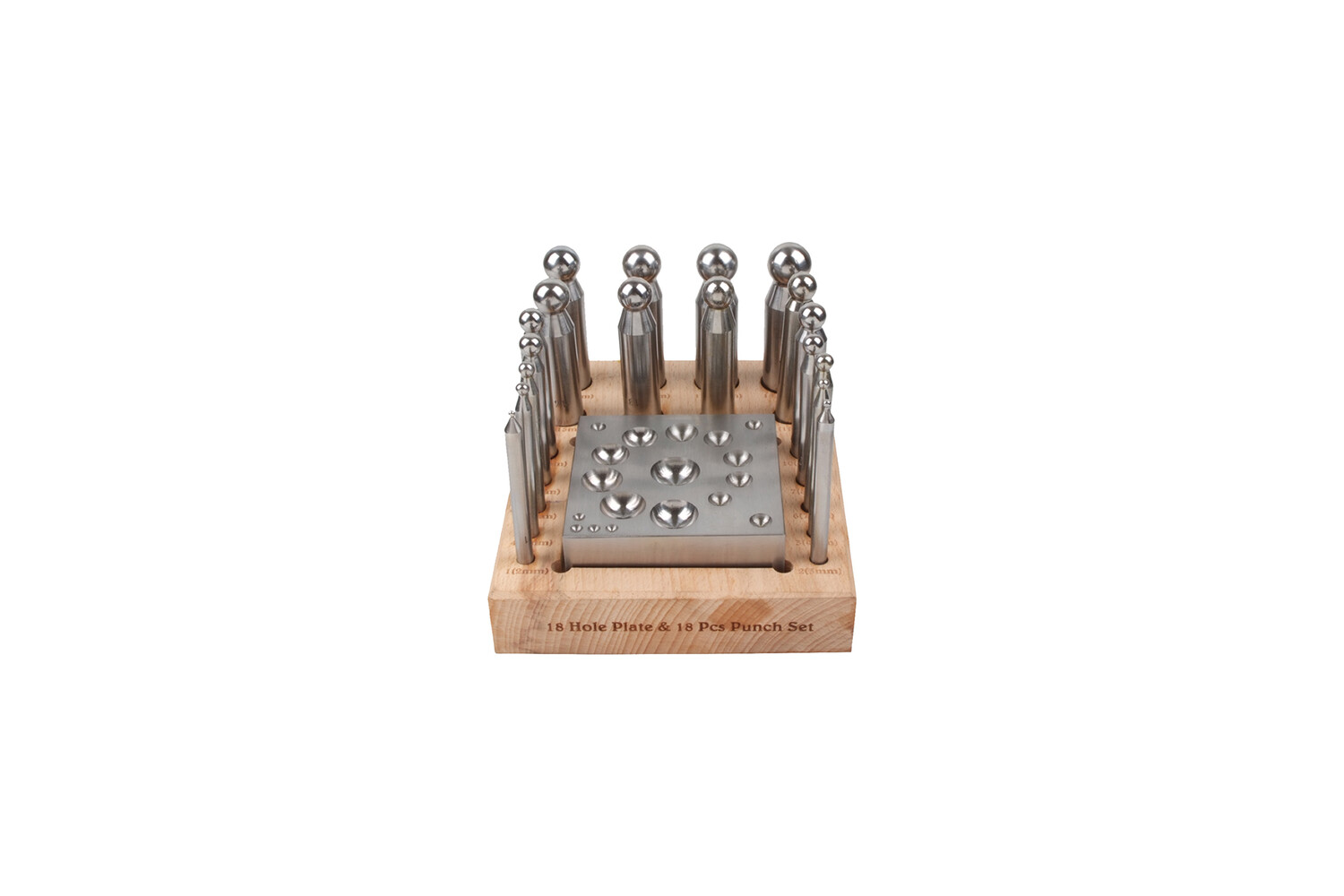 SET DE 18 BOUTEROLLES AVEC DÉ À EMBOUTIR