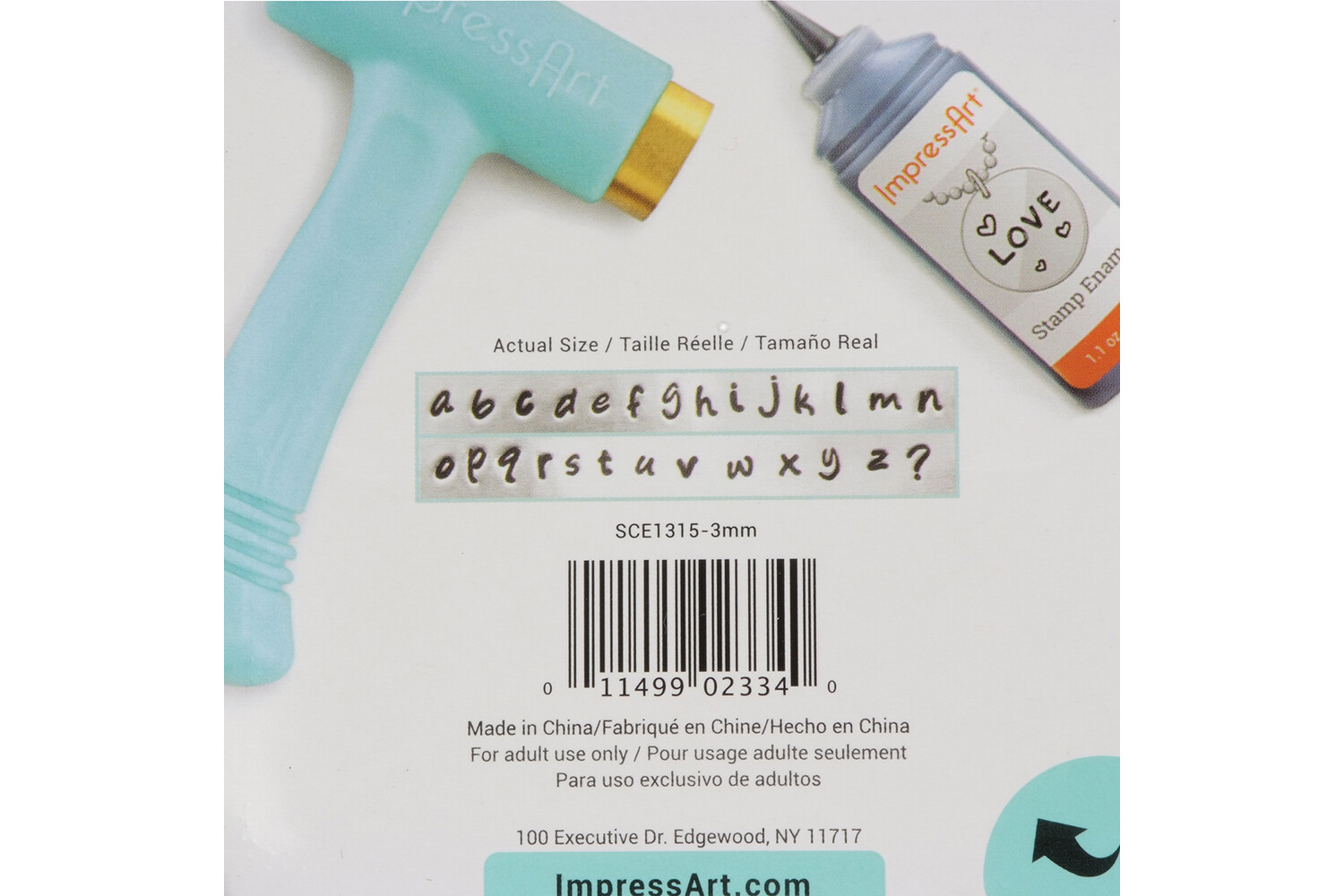 ESTAMPILLAGE LETTRES MINUSCULES 3 MM