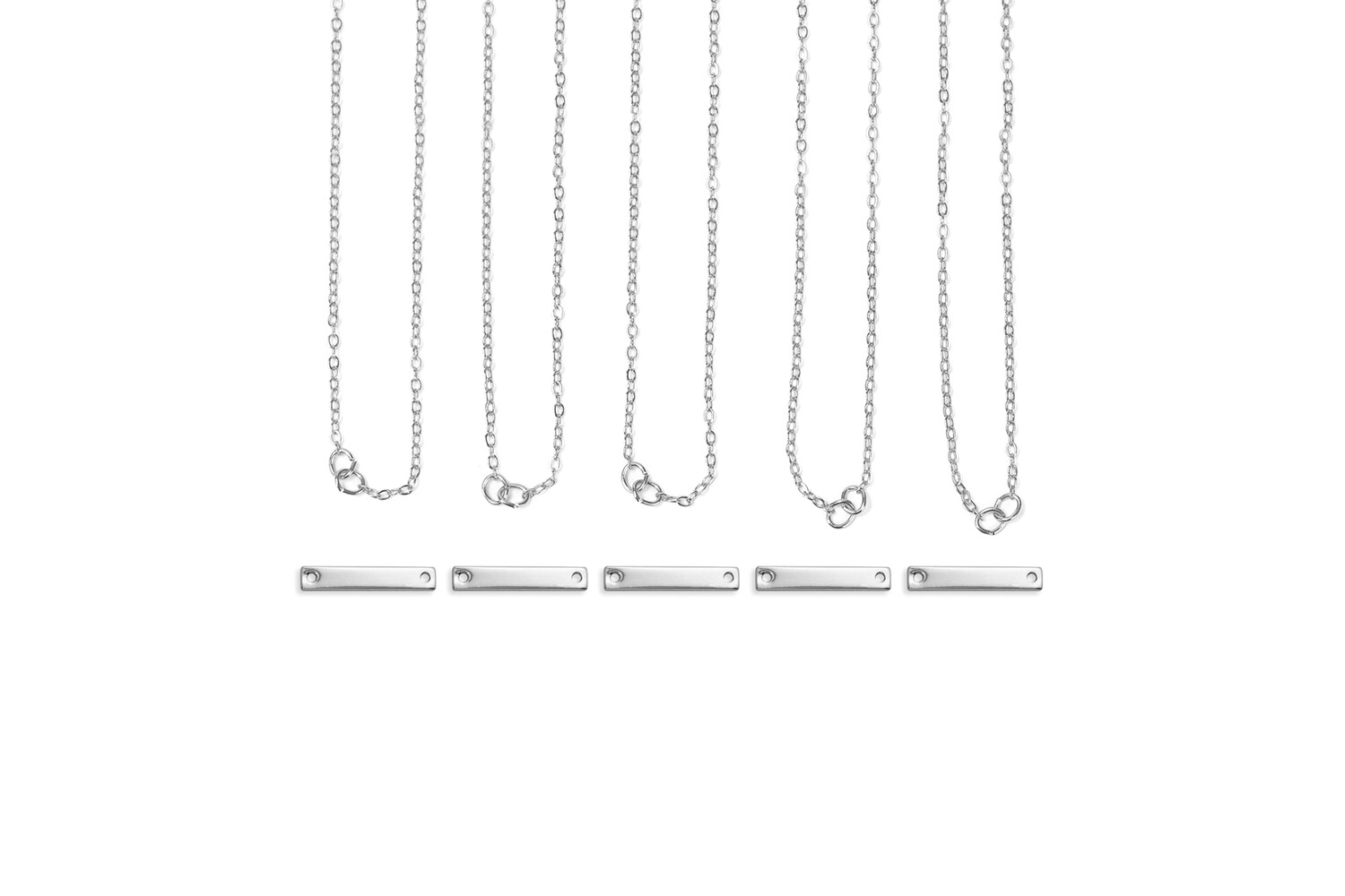 RECTANGLES LAITON ARGENTÉS JEWELRY KIT