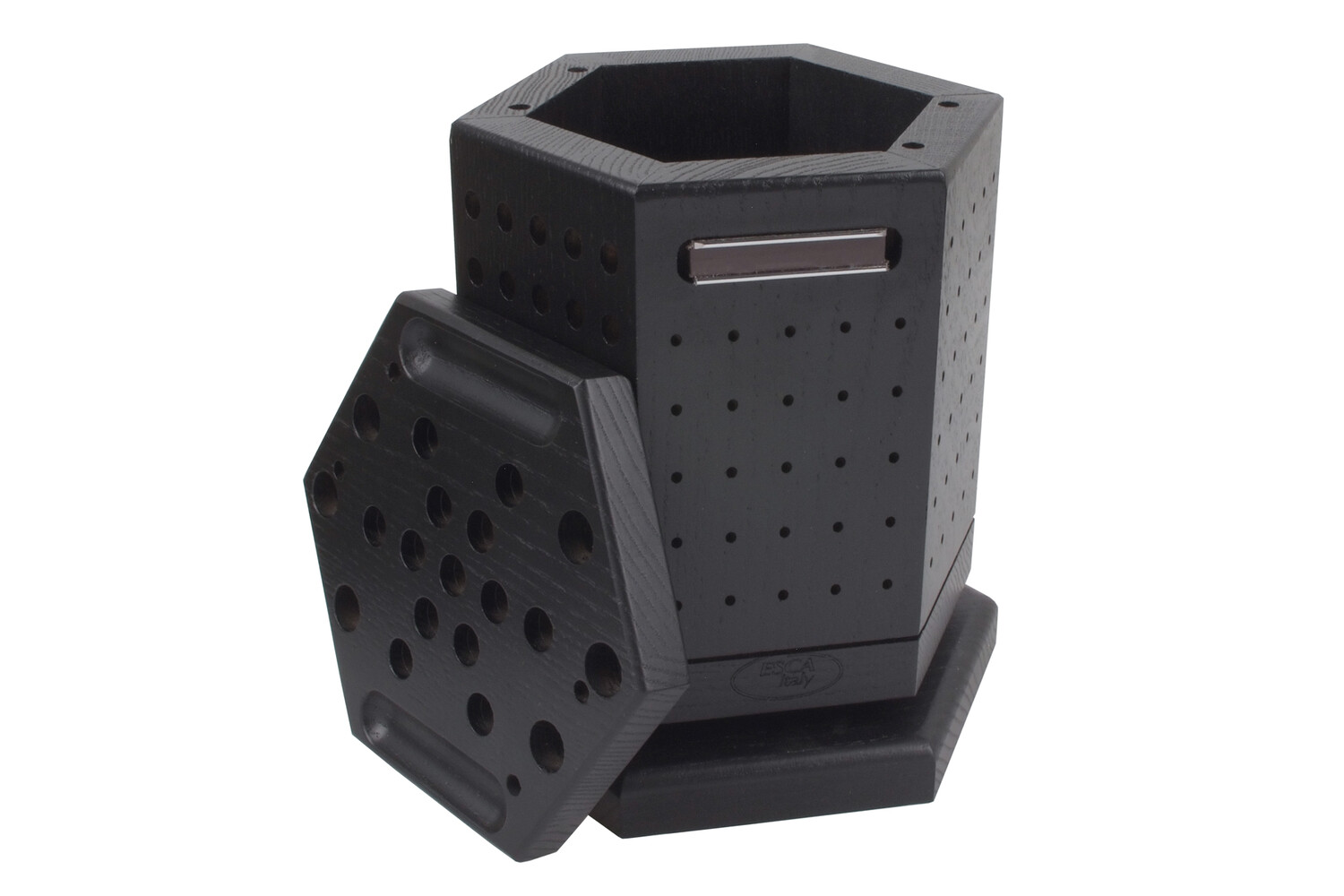 SUPPORT DE FRAISES HEXAGONAL NOIR.