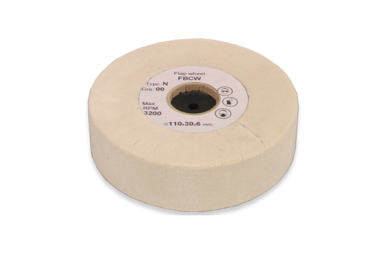 BROSSE LAMELLEE COTON BLANC 110 MM