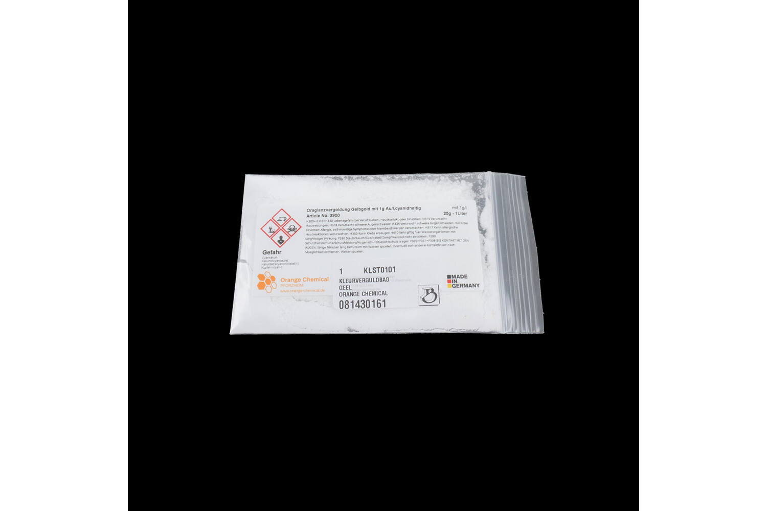 Bain de colorisation or jaune  Orange Chemical