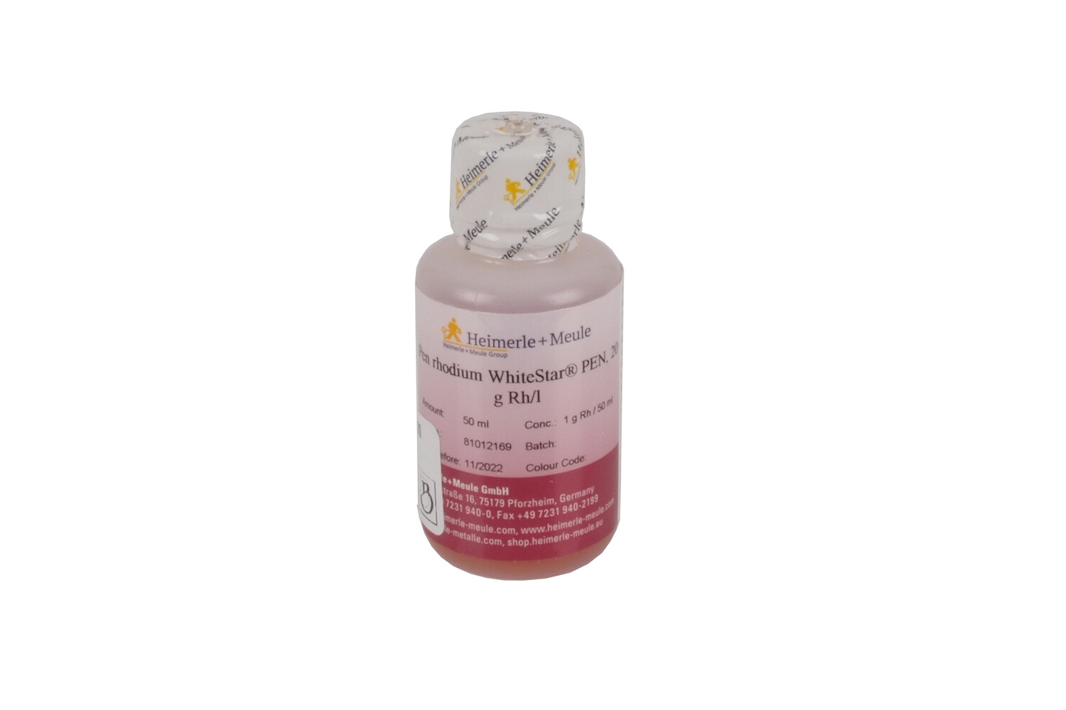 SOLUTION DE RHODIUM POUR MARQUEUR 1 GR.