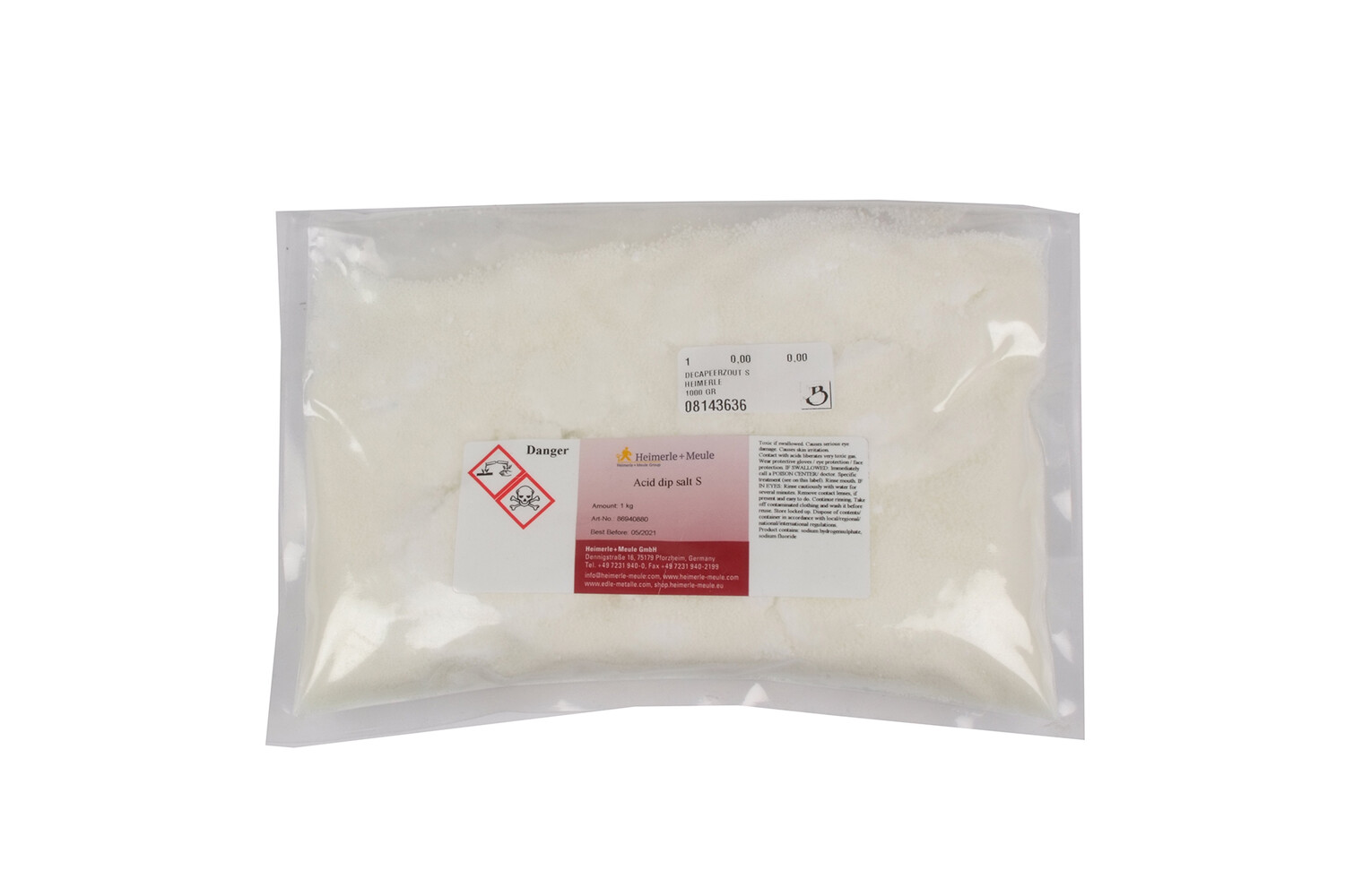 SEL DE DÉCAPAGE S HEIMERLE 1000 GR.