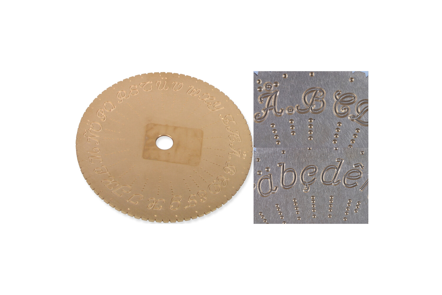 DISQUE GABARIT LETTRES LIEES