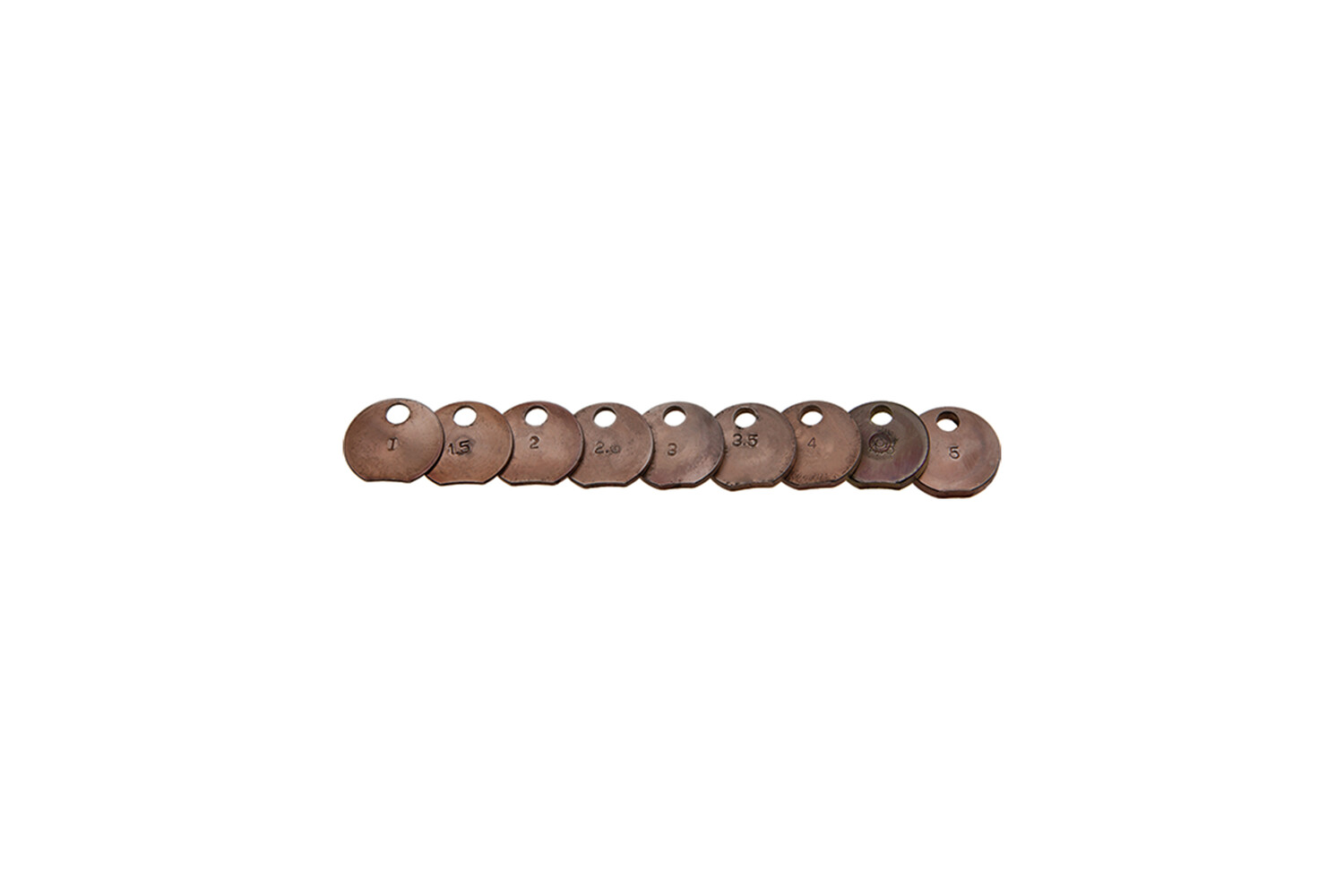 SET DE PLAQUES METRIQUES 1 - 4,5 MM