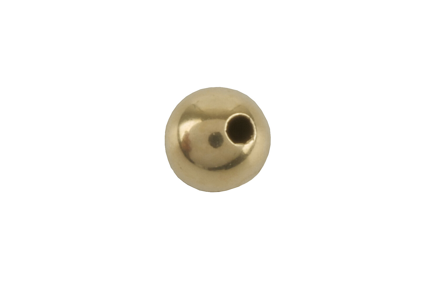 Perle percée 4.0 mm jaune 9 carats