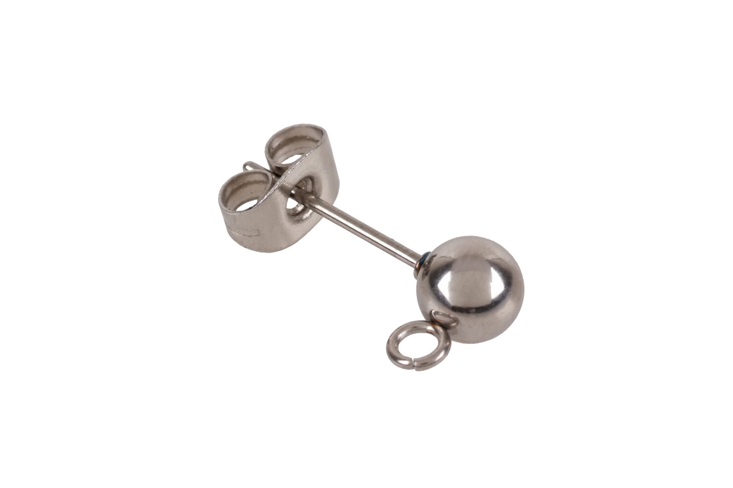 BOUCLES D'OREILLE À BOULE ACIER 5,0 MM