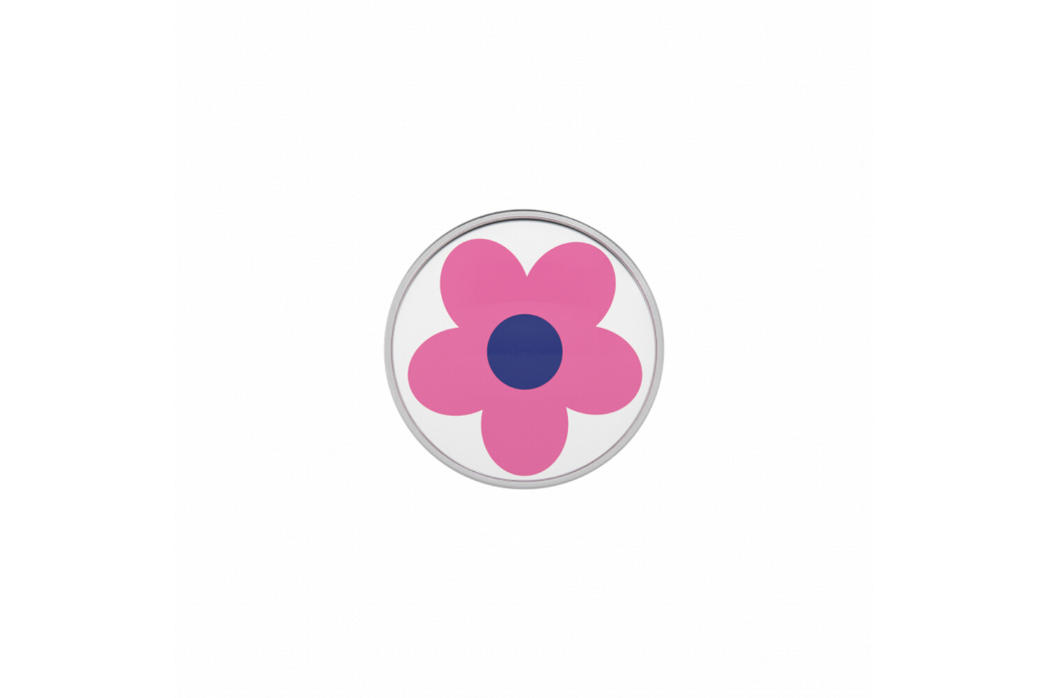 6PAIRE DE B.O. ACIER FLEUR ROSE