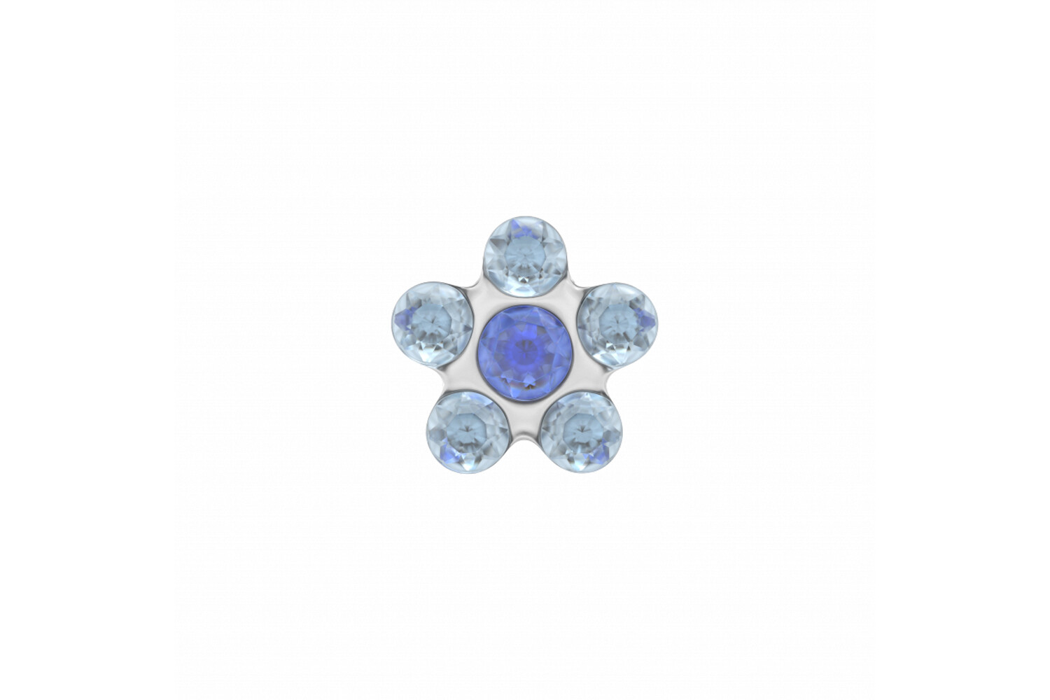 6PAIRE DE B.O. ACIER FLEURS BLEUES