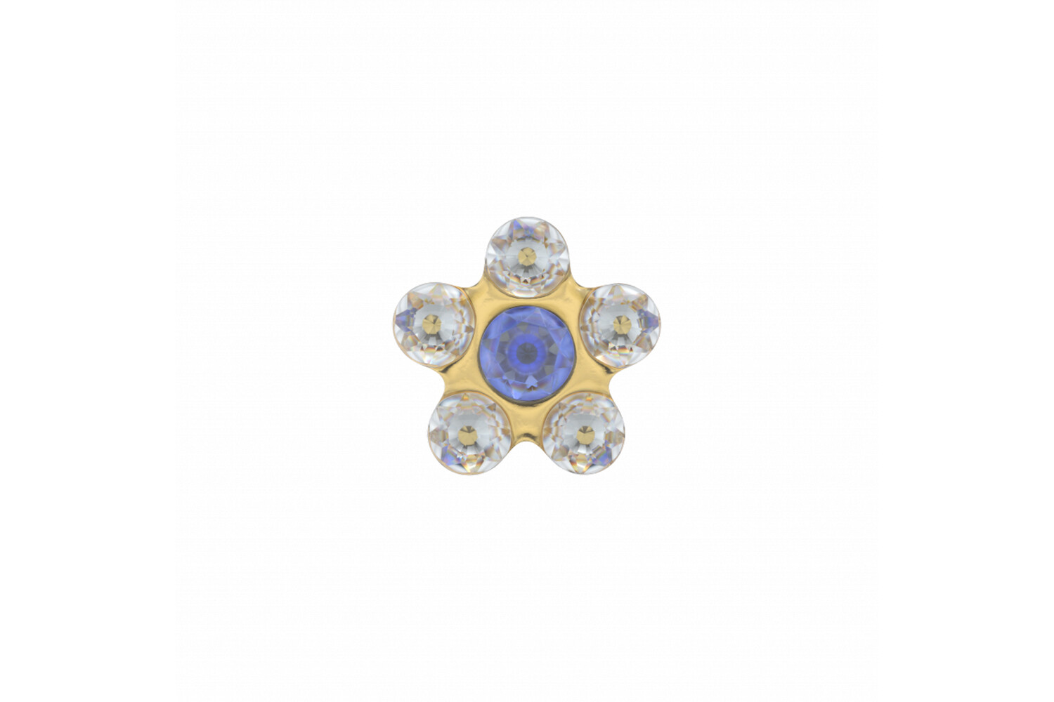 6PAIRE DE B.O. FLEURS BLEUES ET BLANCHES
