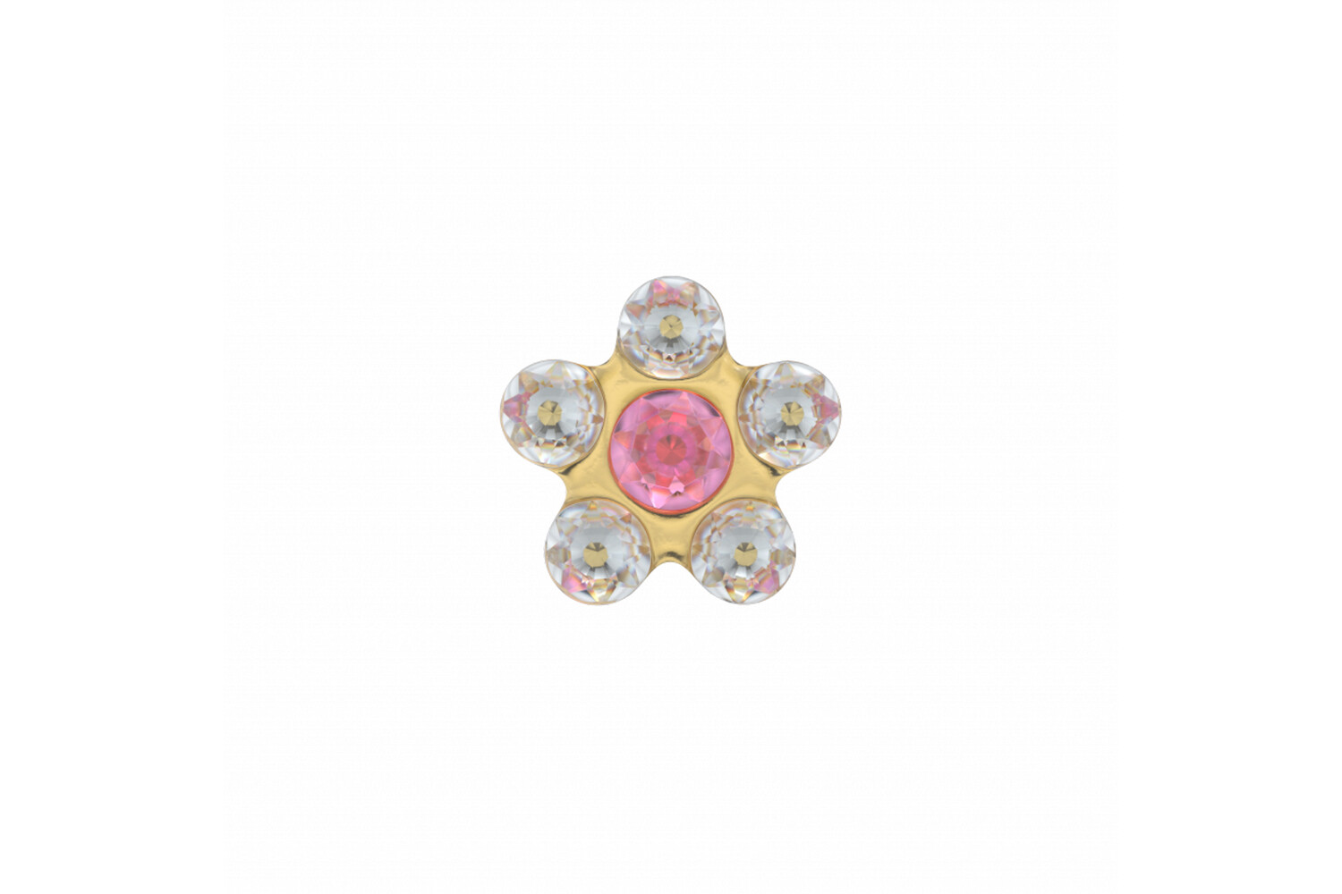 6PAIRE DE B.O. FLEURS ROSES ET BLANCHES