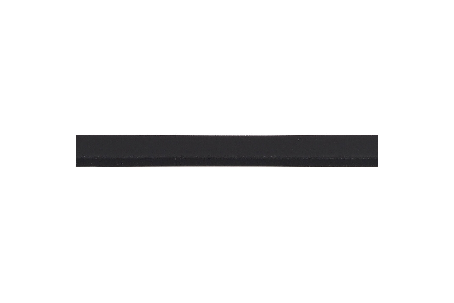 Corde caoutchouc noire section rectangle 7.5 x 2.0 mm
