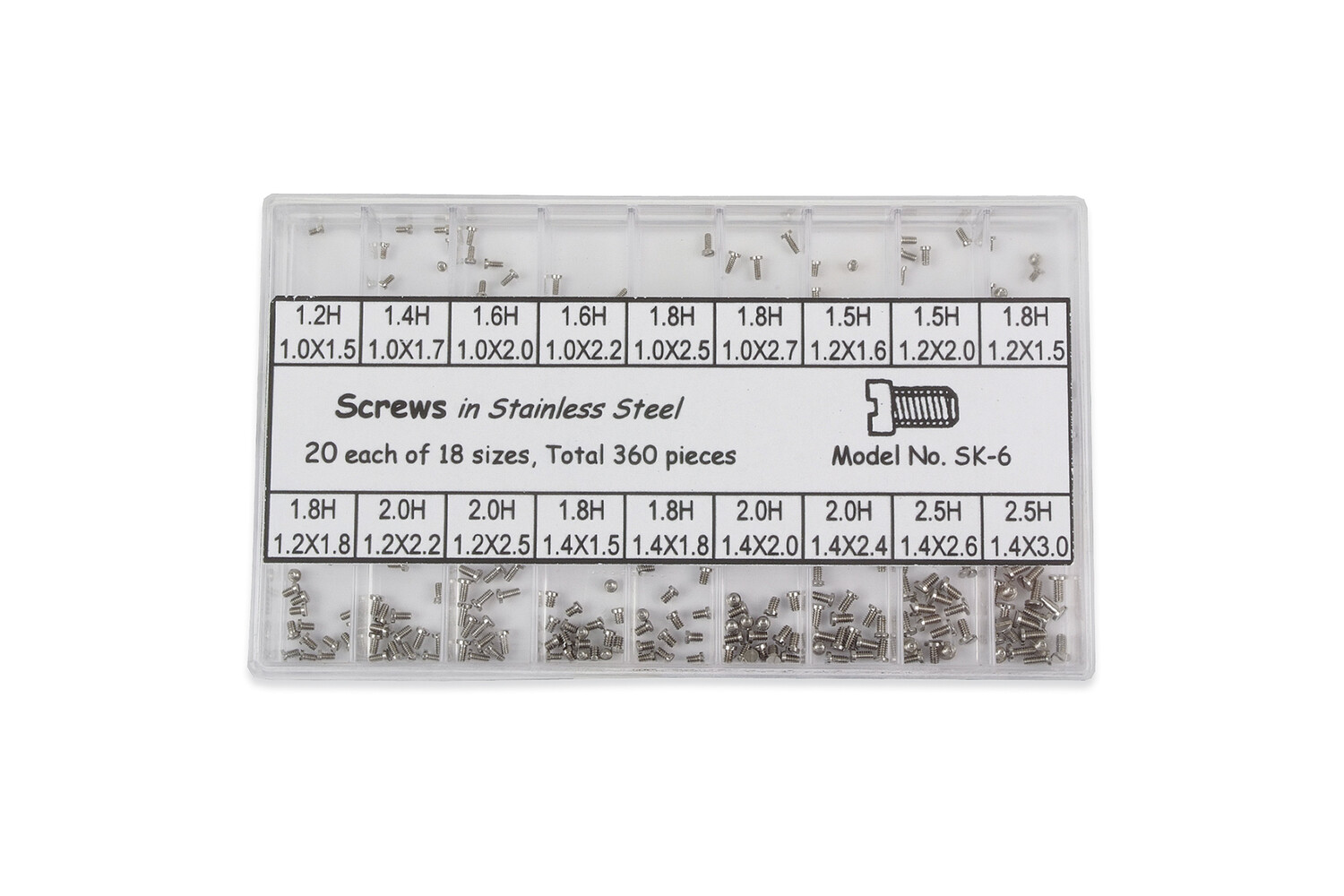 ASS. SCHROEFJES RVS 170 STUKS
