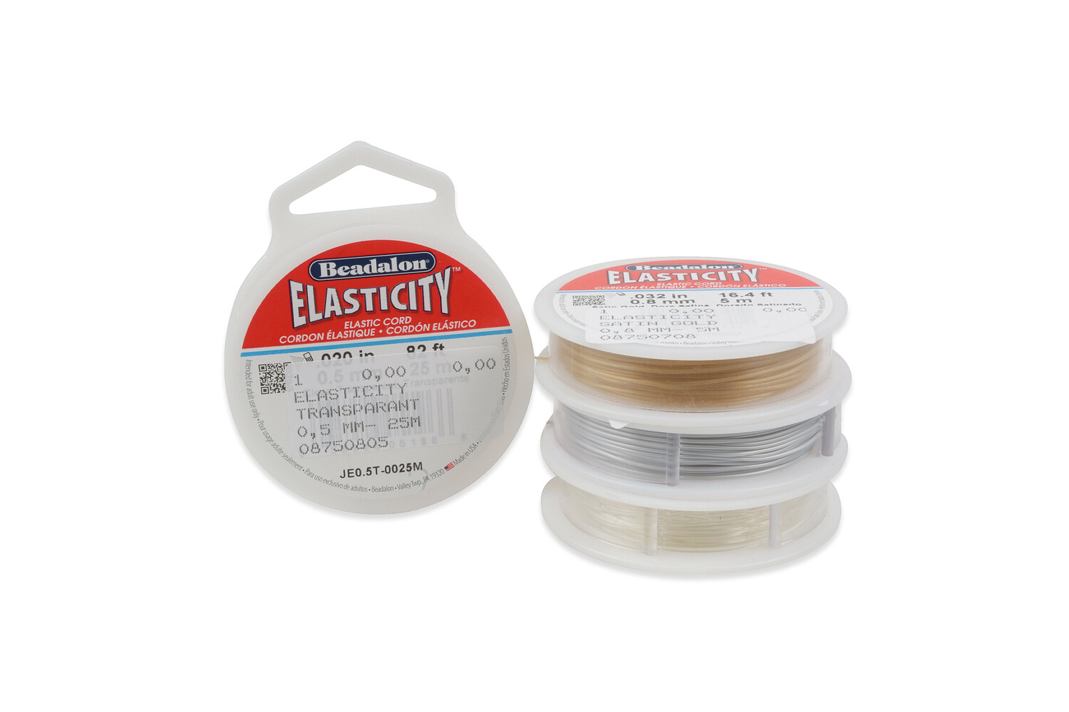 FIL ELASTIQUE SATIN SILVER 0,8 MM - 5 METRES