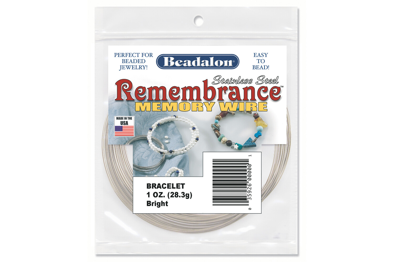 CORDE A MEMOIRE 28 GR. BRACELET BLANC