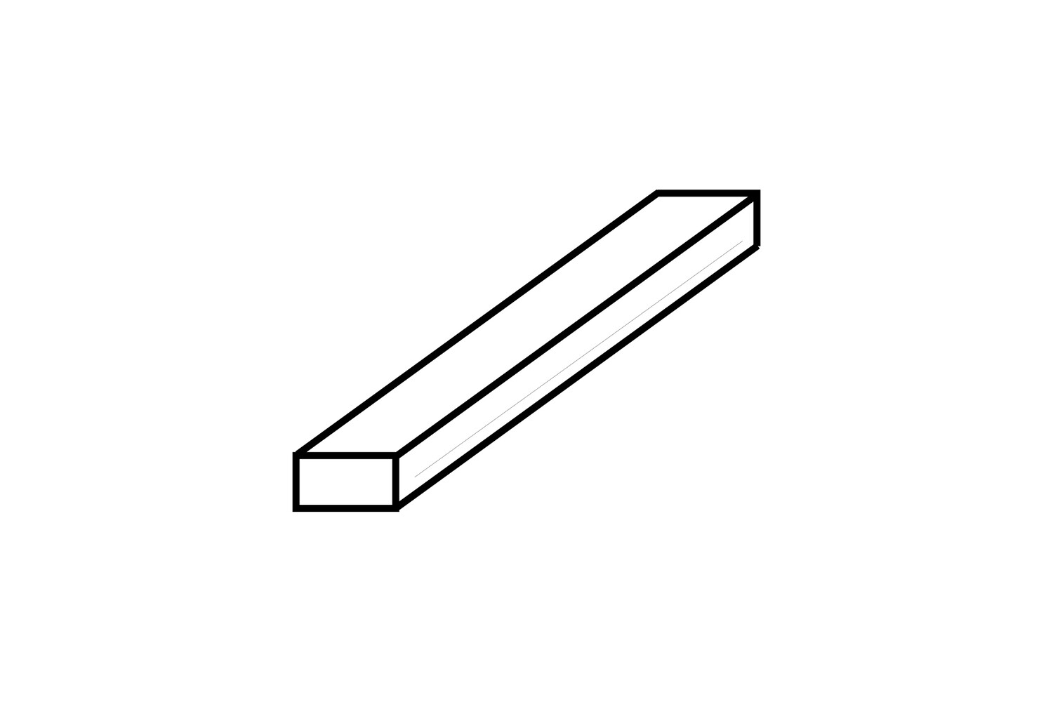 PROFILE RECTANGLE ARGENT 925 / 3,0 X 1,5 MM