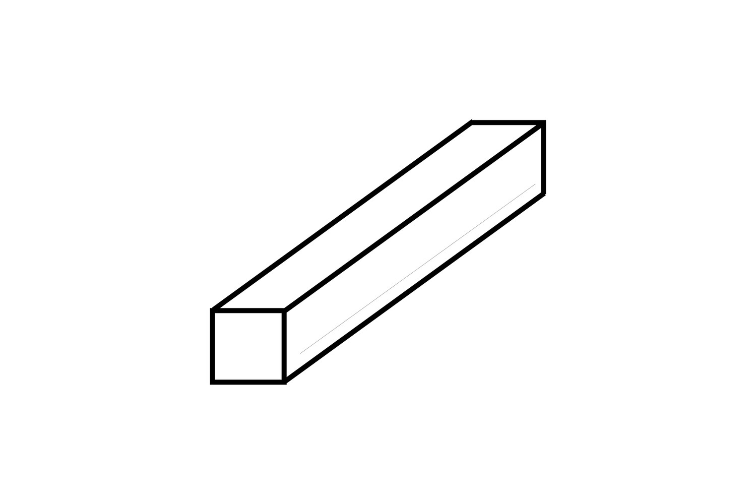Barre carréee 4.0 mm argent 925