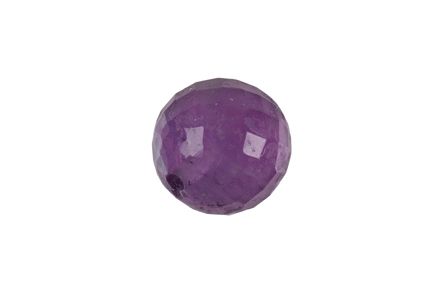 Améthiste véritable taille perle 1 trou 8.0 mm