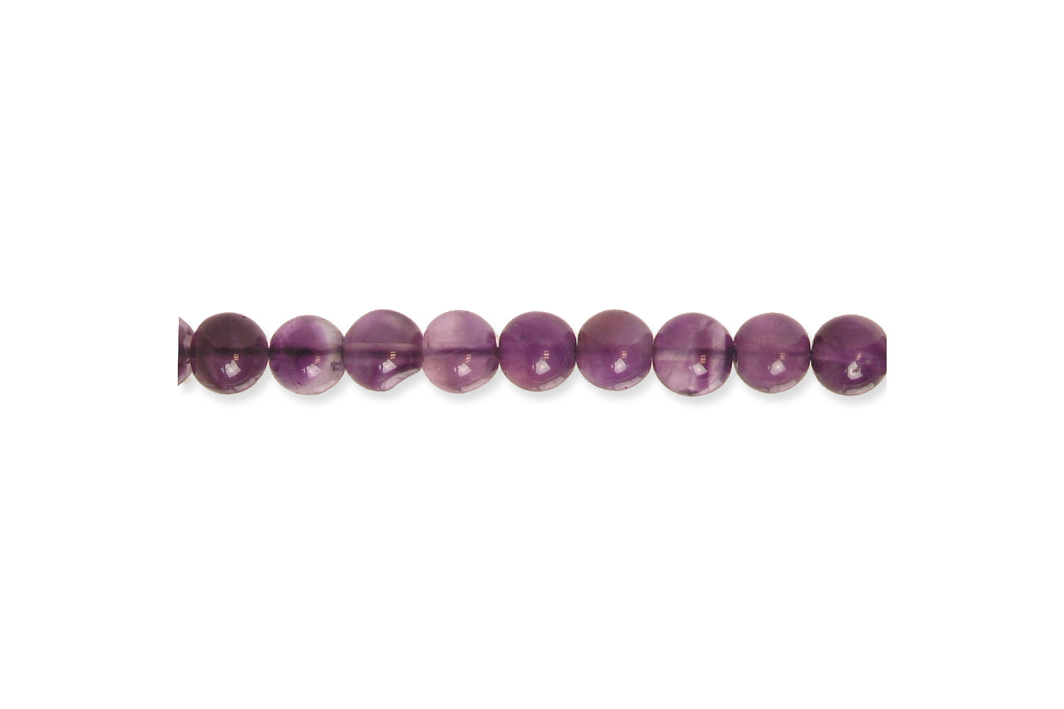 Collier d'améthistes rondes 4.0 mm