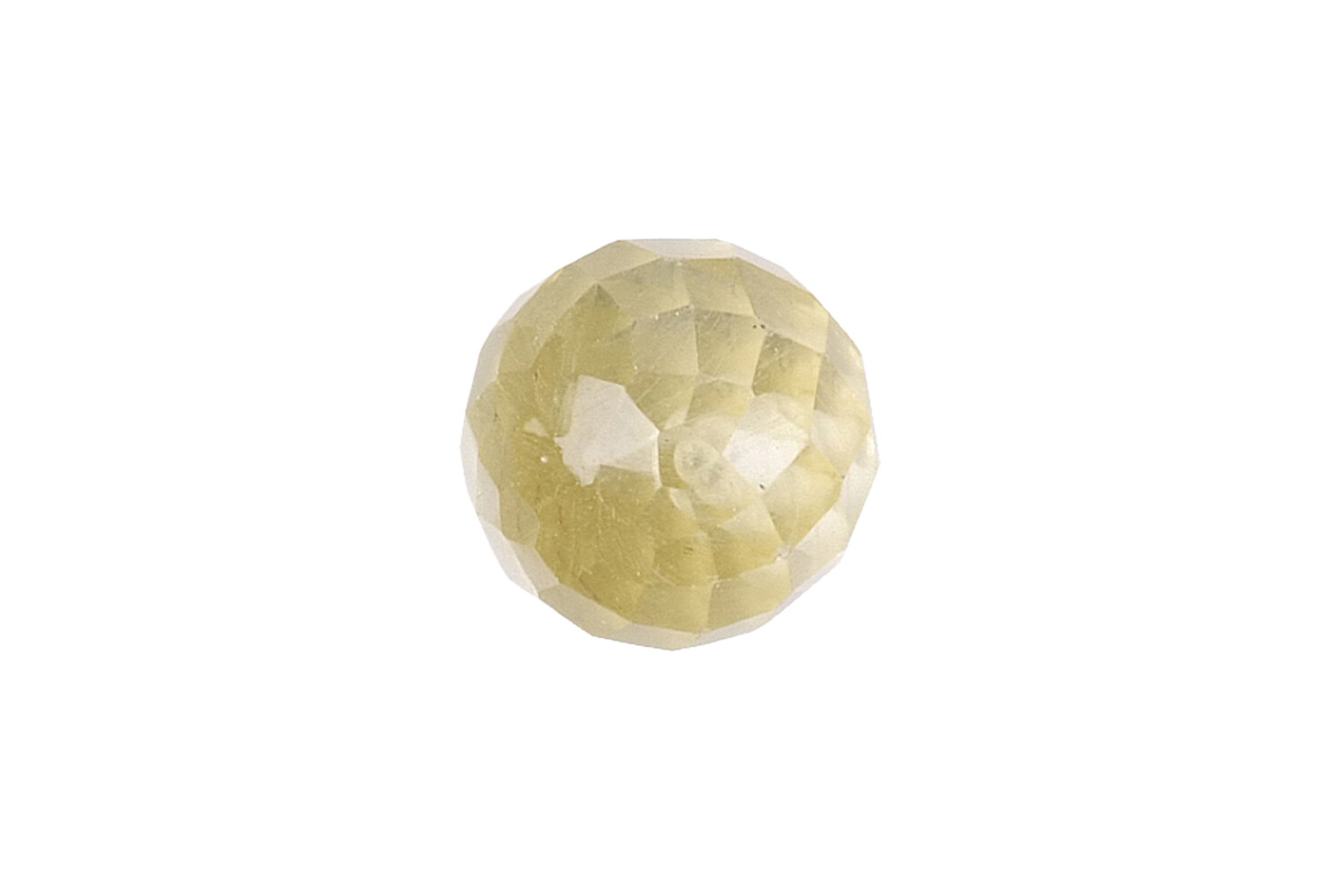 Quartz lime taille perle 1 trou- 6.0 mm