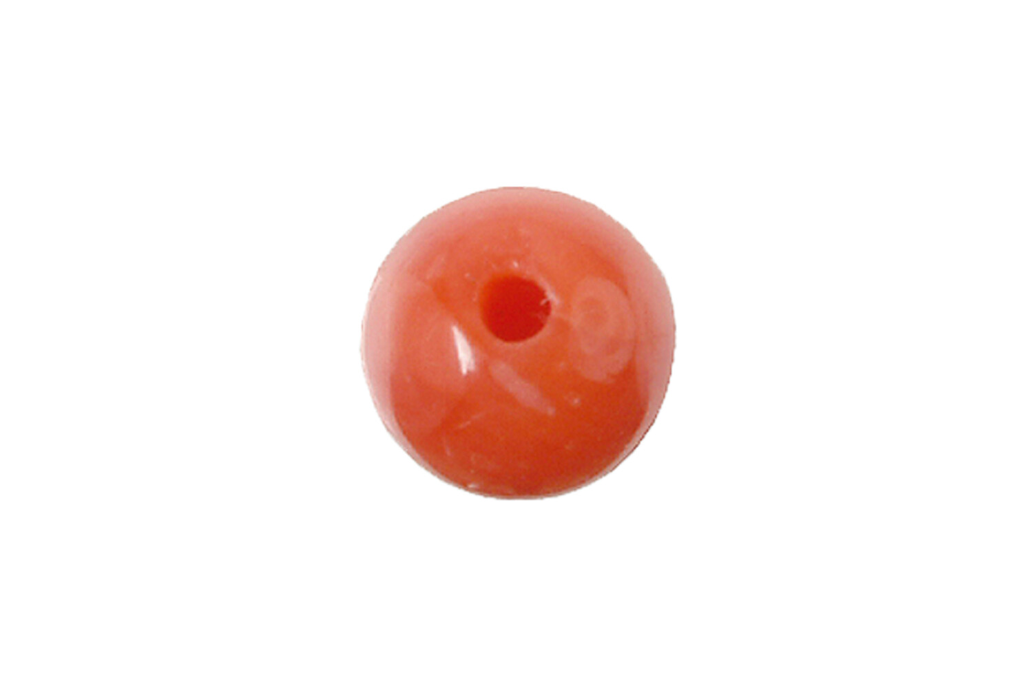 Corail rouge perle 1 trou 5.5 mm