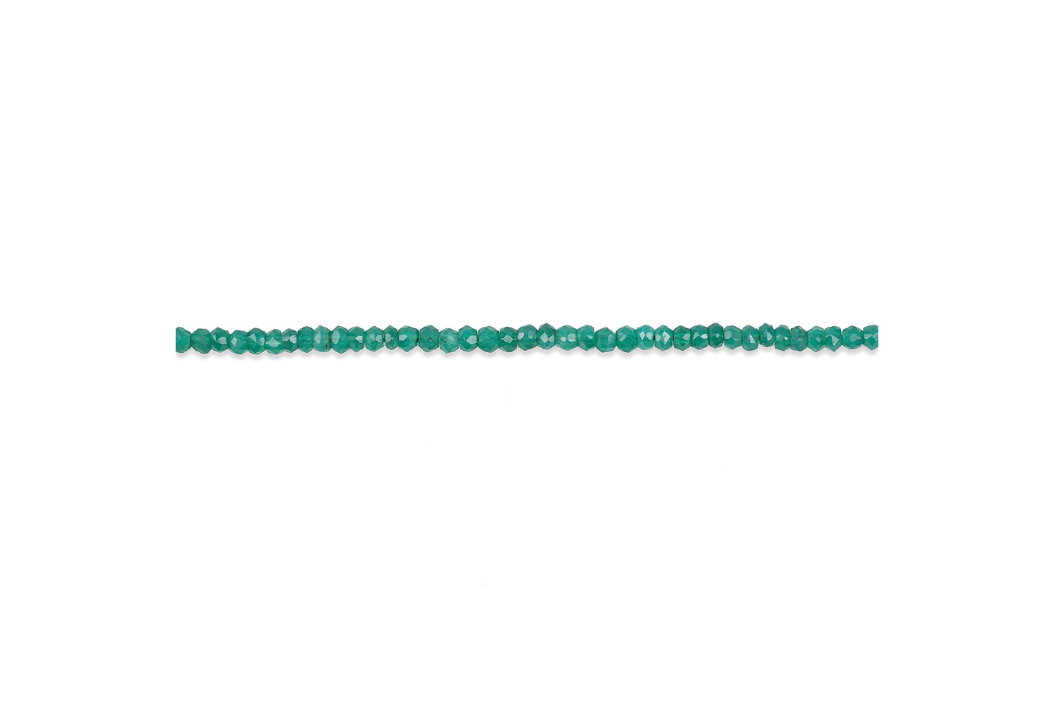 Collier d'onyx verts taille facettes 3.0 mm