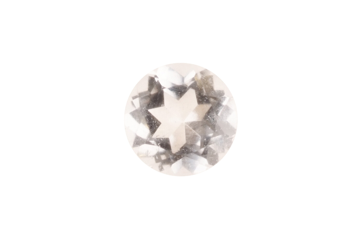Topaze blanche véritable taille brillant 5.5 mm