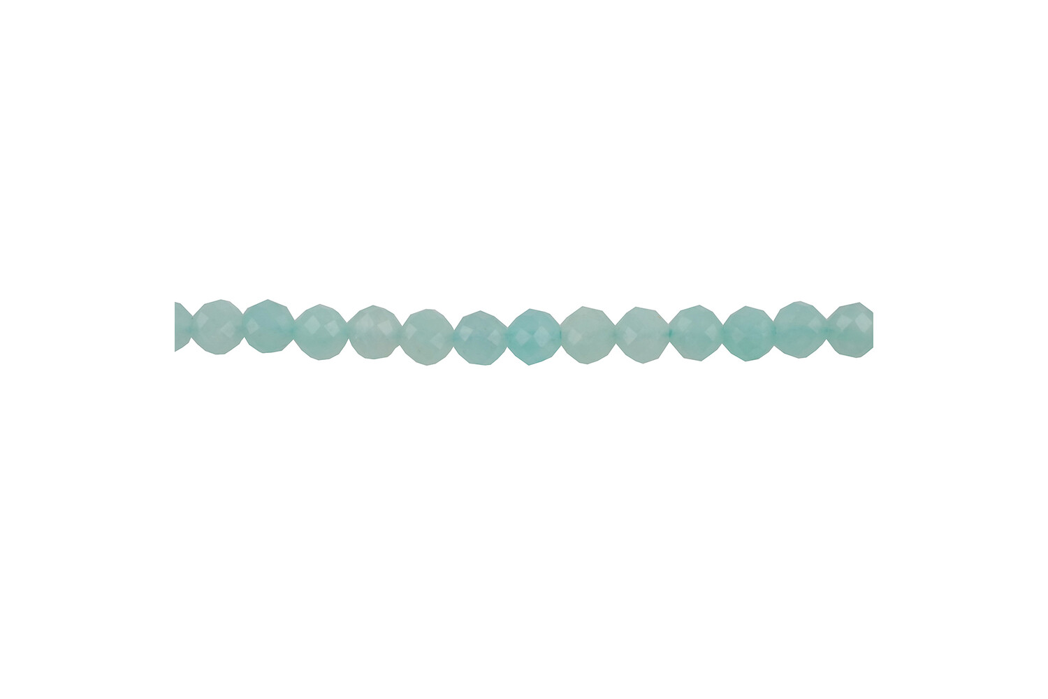 Collier de amazoniet bleu taille facettes 3.5 mm