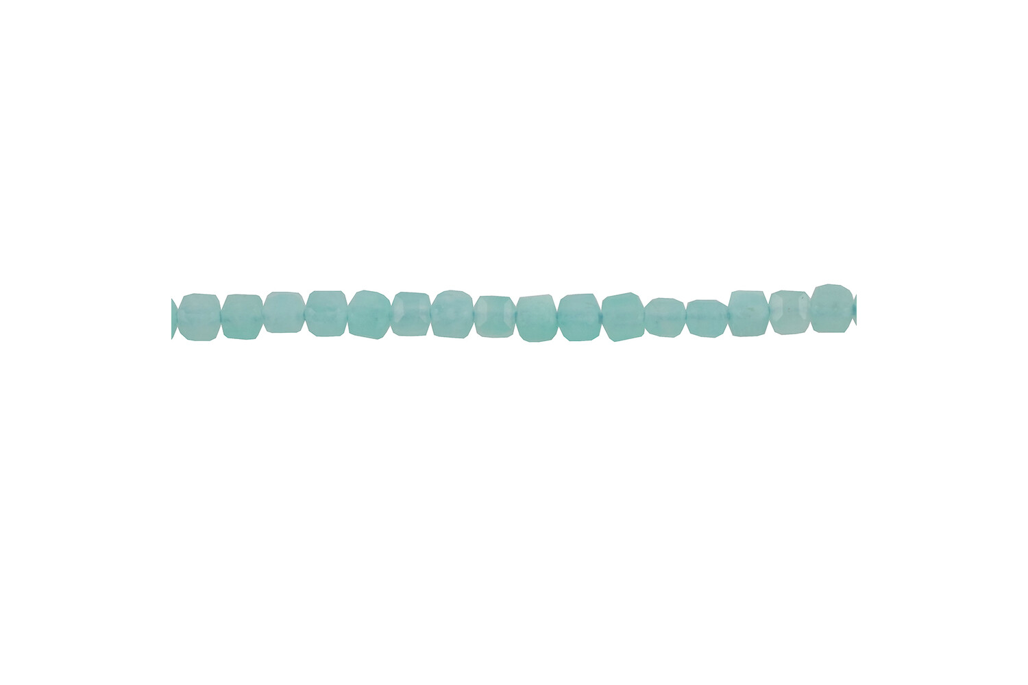 Collier de amazonite carre taille facettes 2.5 mm