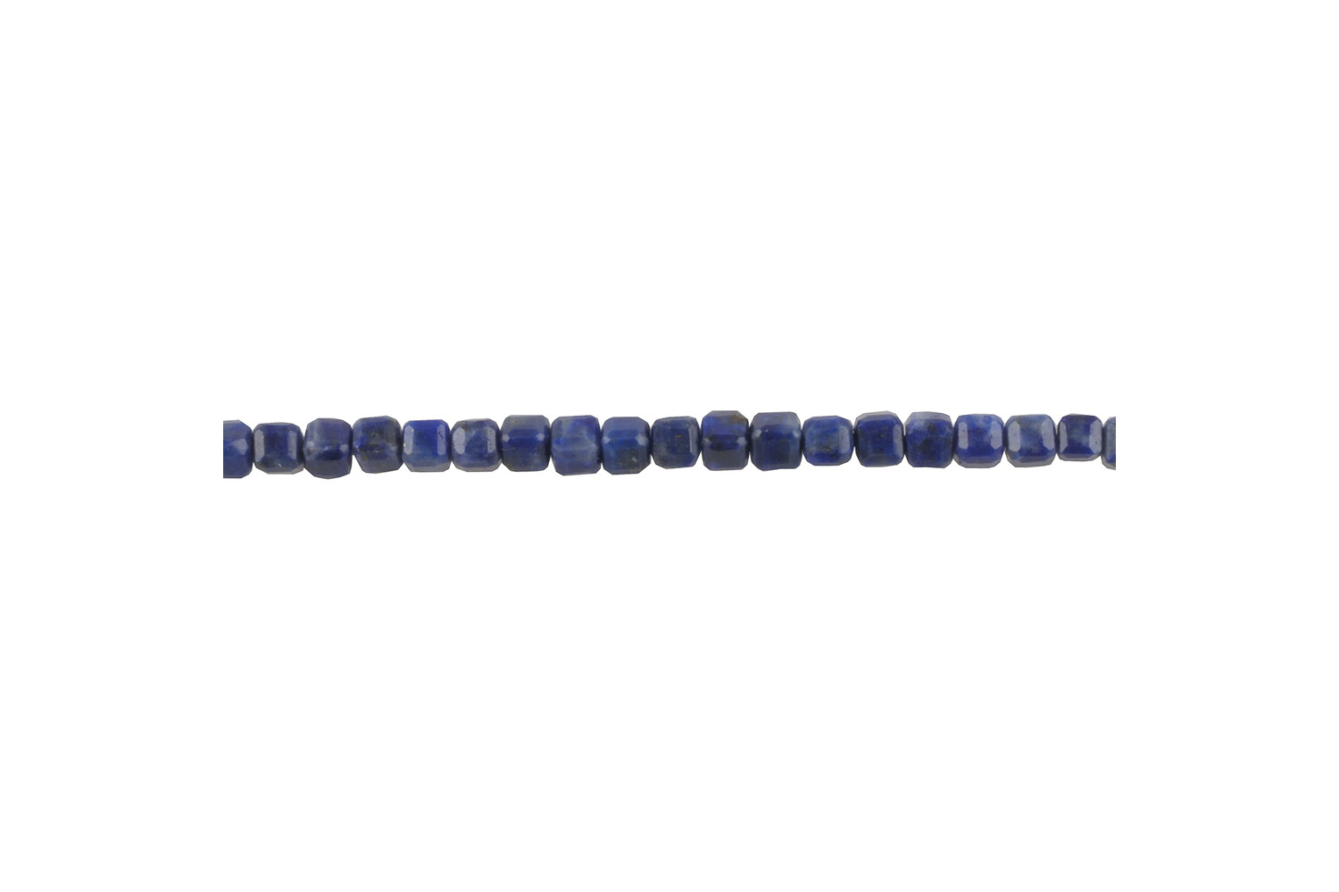Collier de Lapis Lazuli carre taille facettes 2.5 mm