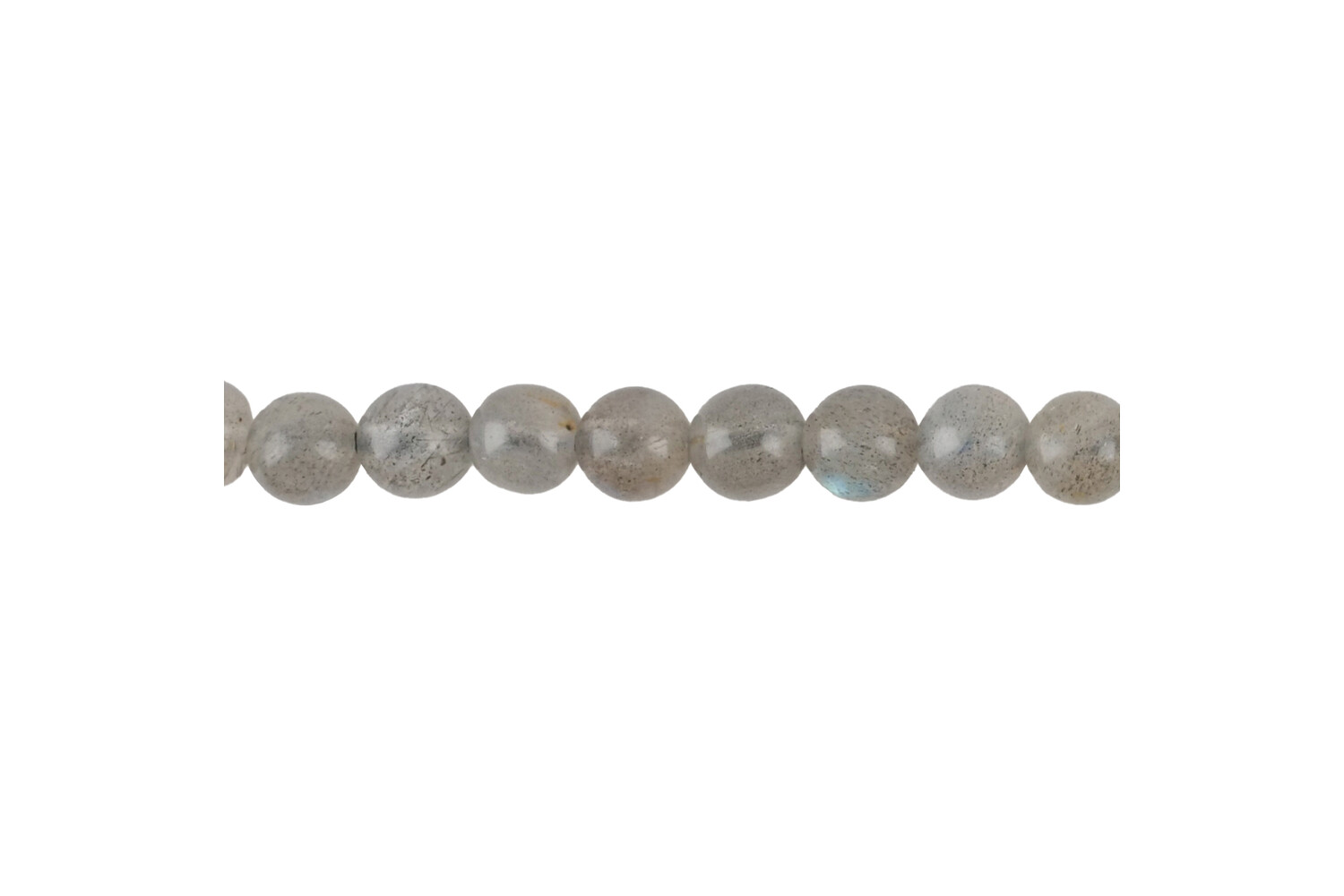 Collier de labradorites grises rondes 5.0 mm