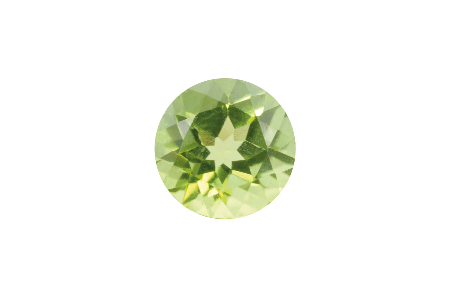 Péridot véritable taille brillant rond 2.00 mm