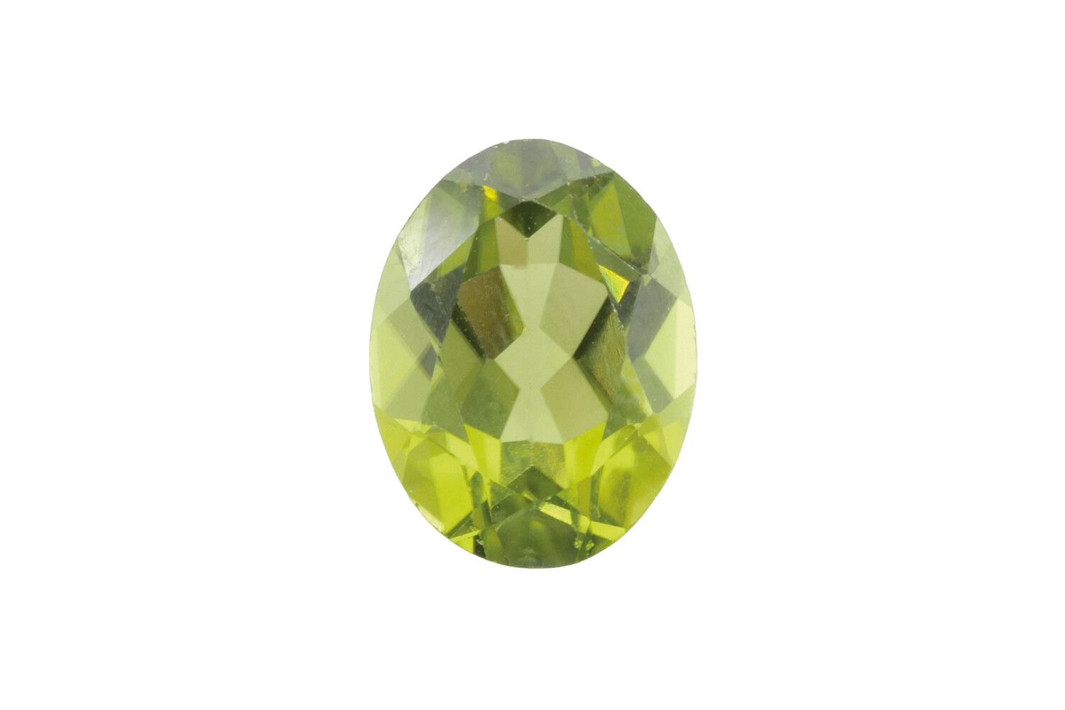 Péridot véritable oval taille facette 9.0 x 7.0 mm