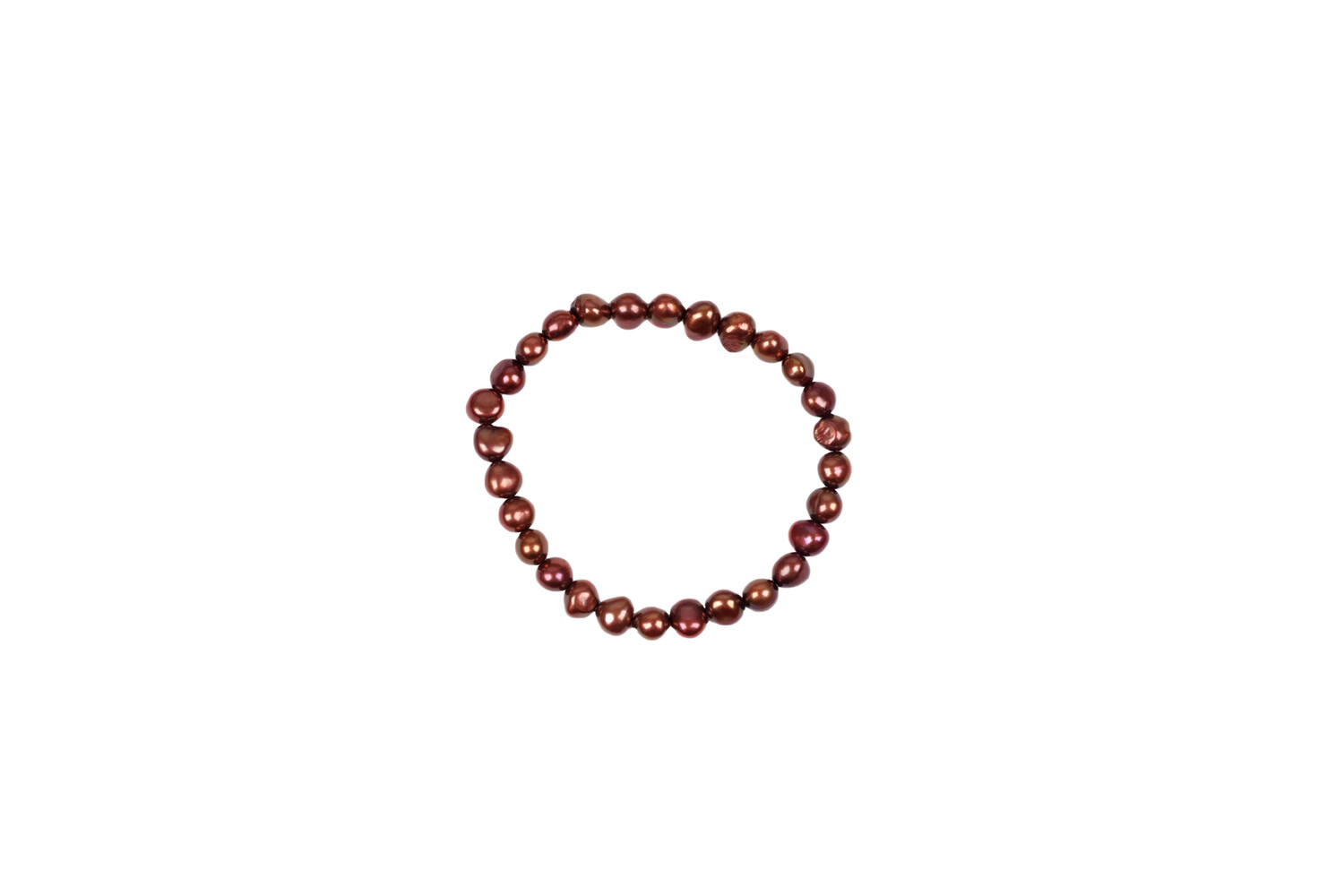 Bracelet de perles d'eau douce brunes 5.5 mm