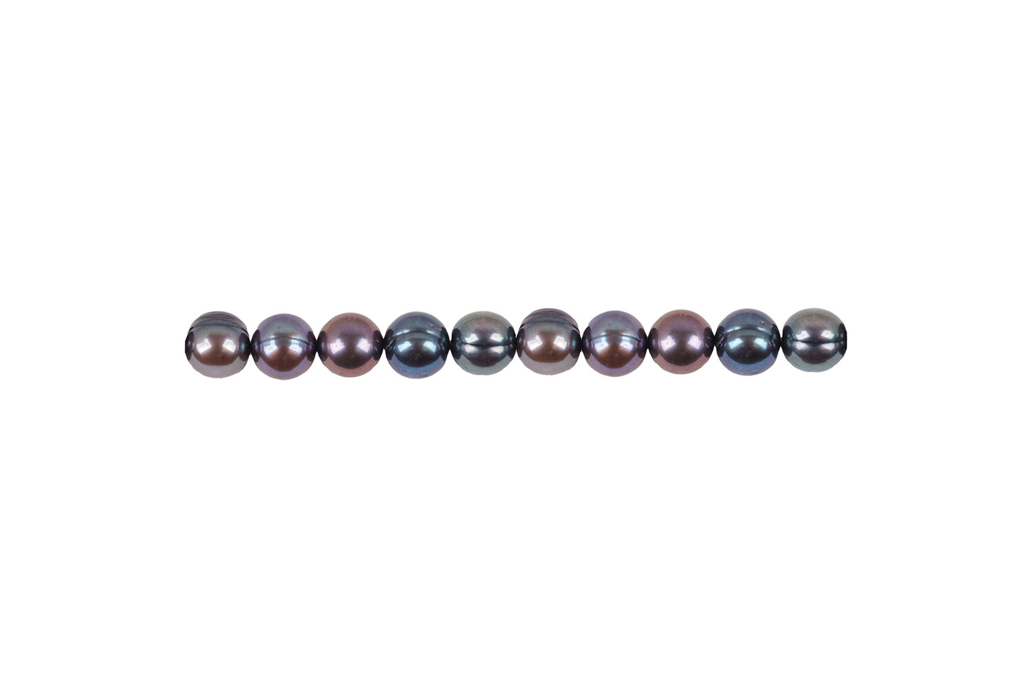 Collier de perles d'eau douce noires 10.0 - 10,5 mm