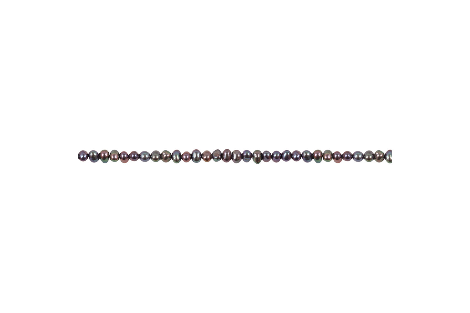 Collier de perles d'eau douce noires 3.0 - 3.5 mm
