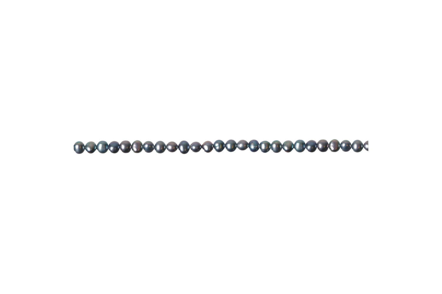Collier de perles d'eau douce noires 3.5 - 4.0 mm
