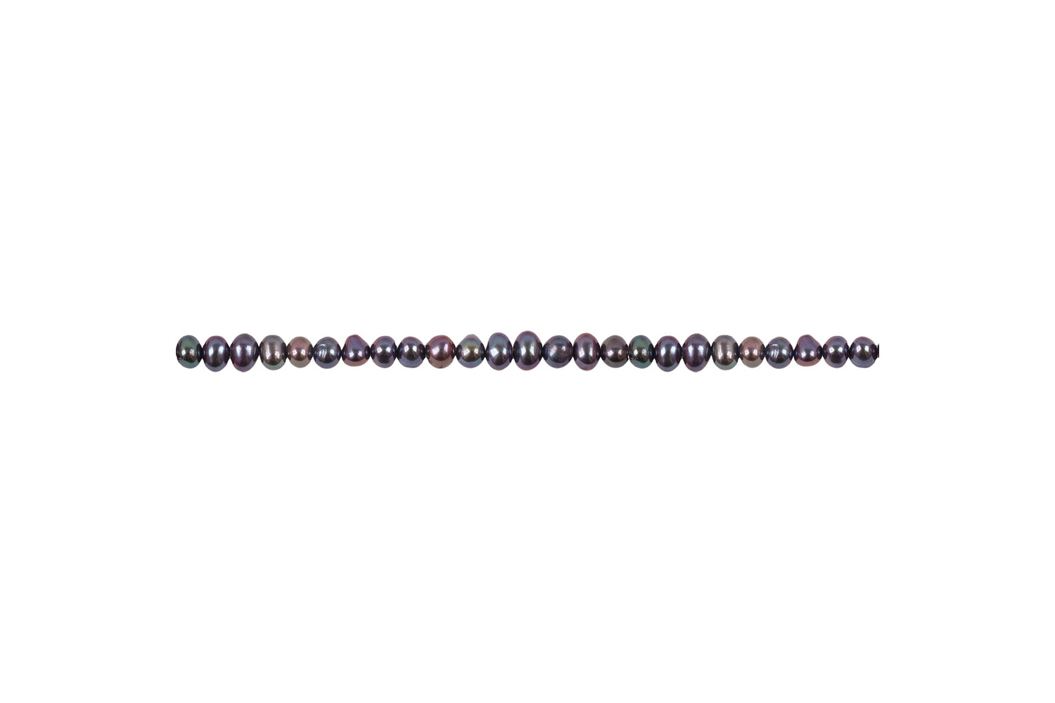 Collier de perles d'eau douce noires 4.0 - 4.5 mm