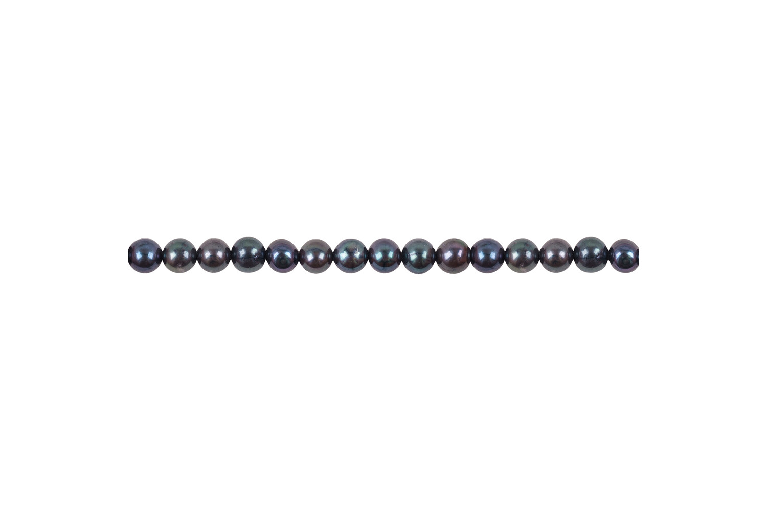 Collier de perles d'eau douce noires 6.0 - 6.5 mm