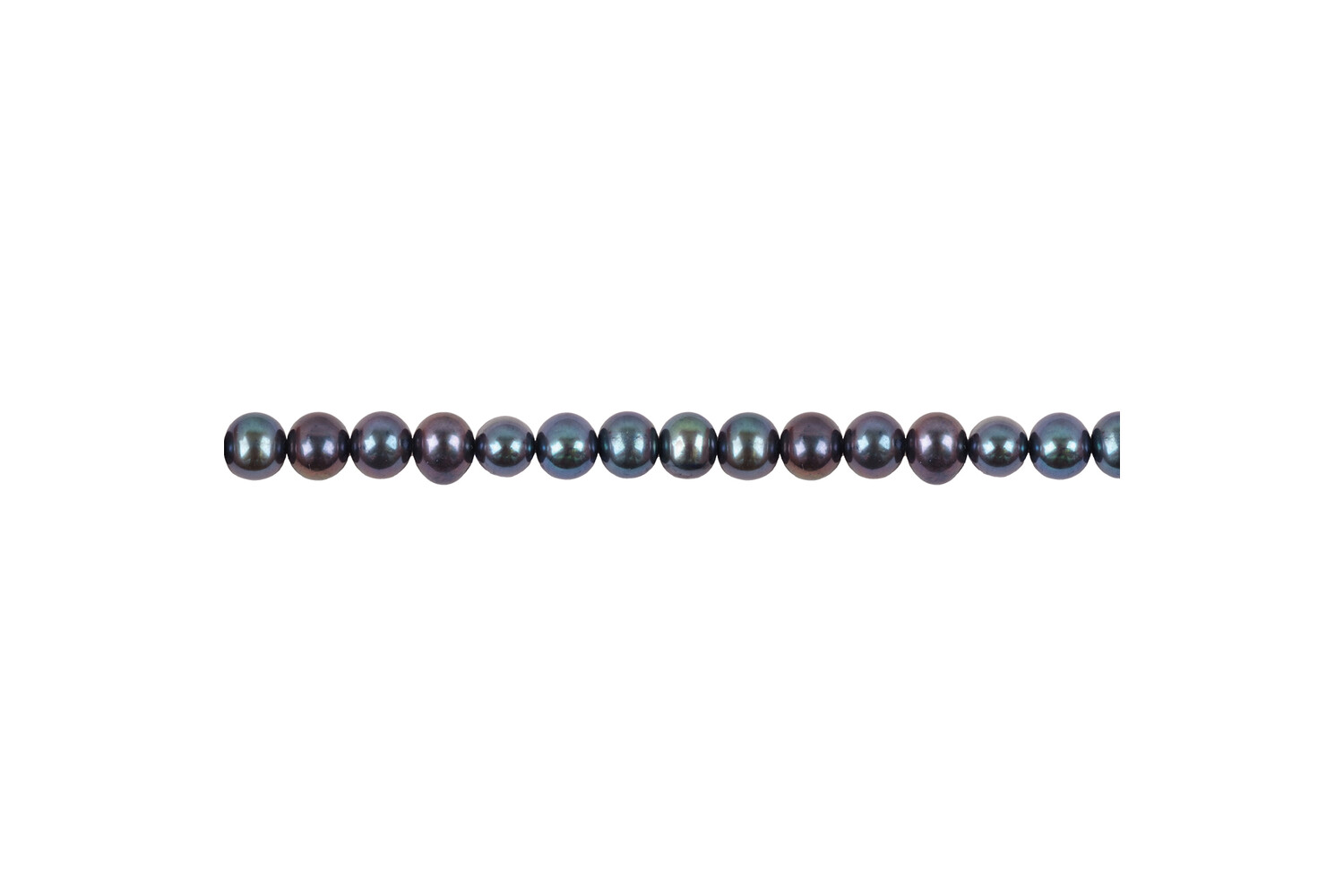 Collier de perles d'eau douce noires 7.0 - 7.5 mm