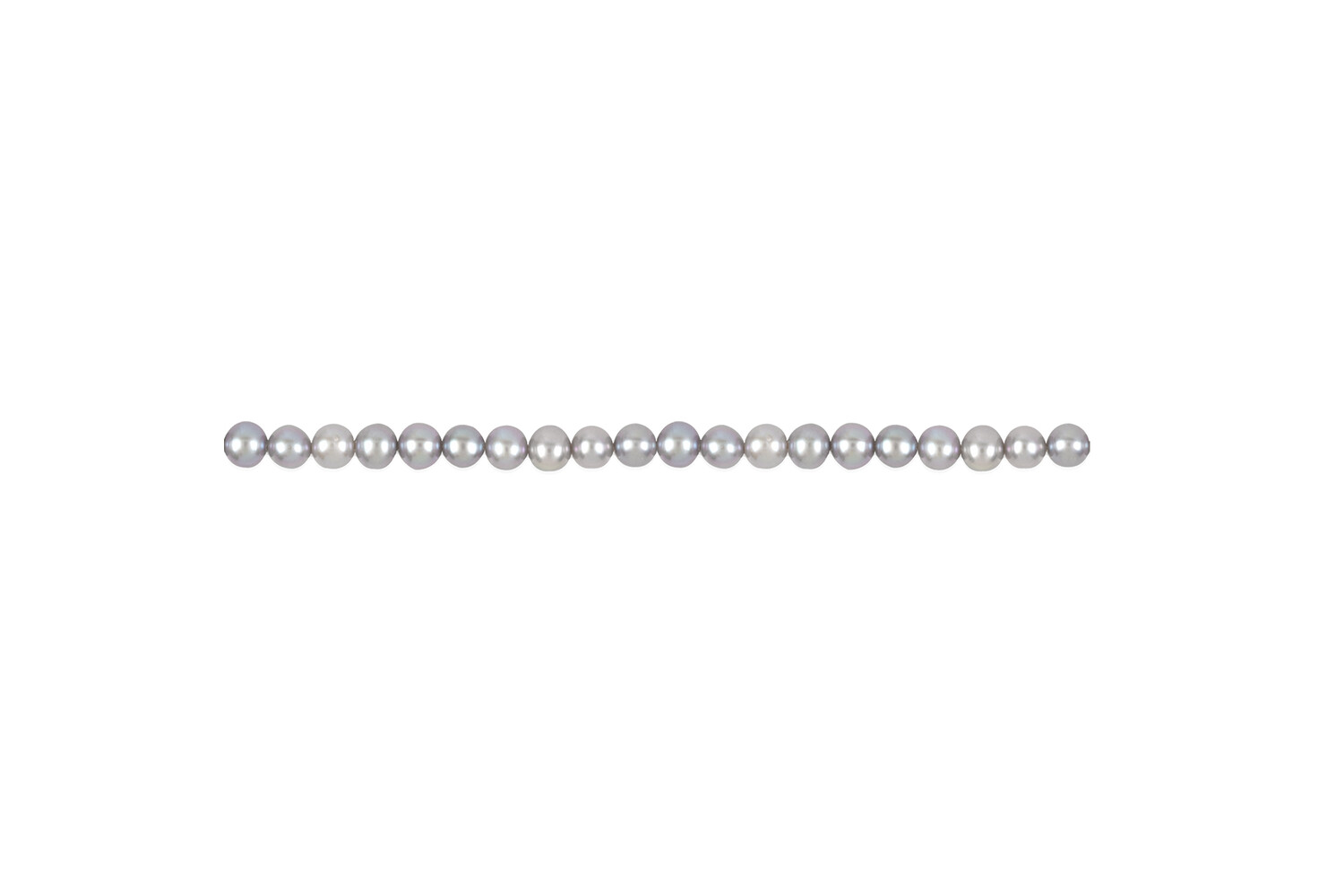 Collier de perles d'eau douce grises 4.0 - 4.5 mm