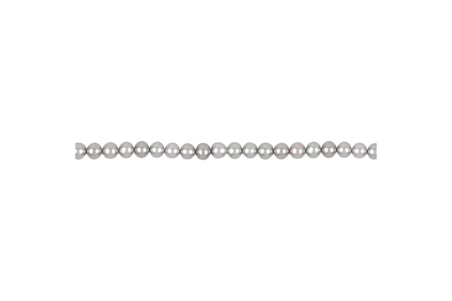 Collier de perles d'eau douce grises 5.0 - 5.5 mm