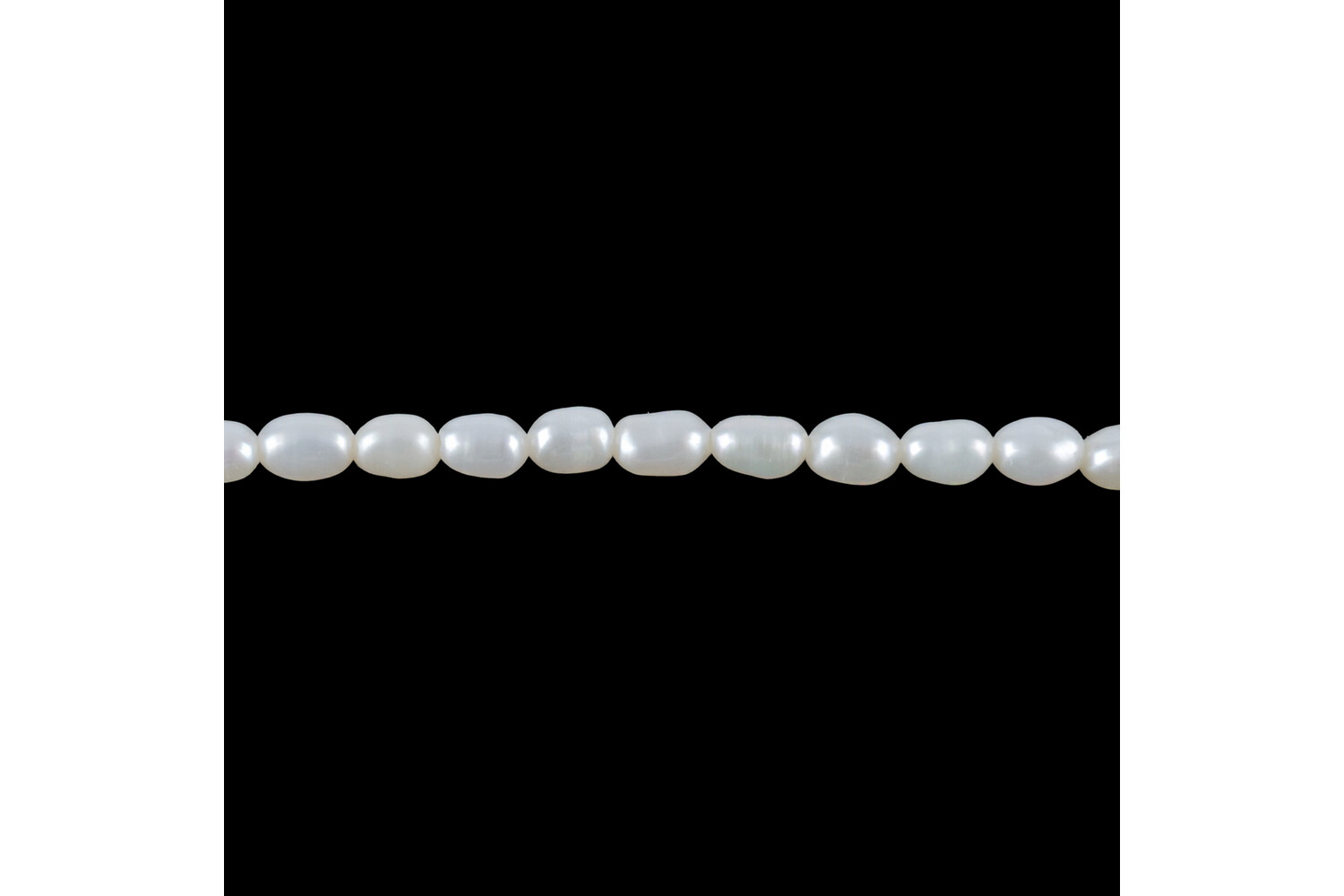 Collier de perles d'eau douce grain de riz 3.0 - 3.5 mm