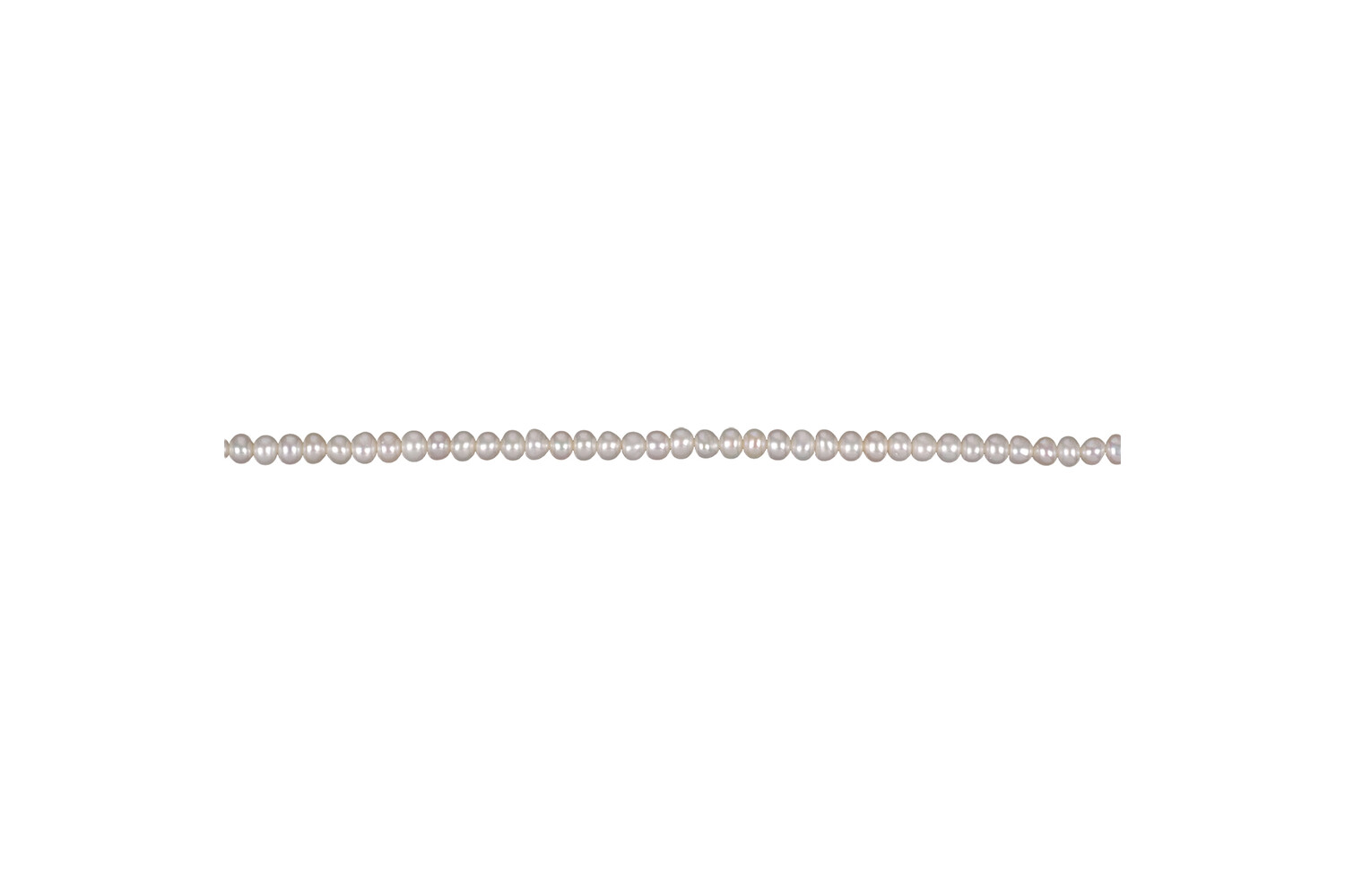 Collier de perles d'eau douce blanches 3.5 - 4.0 mm