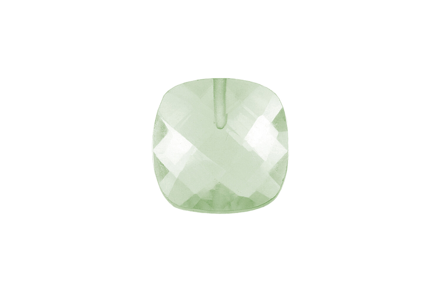 Prasiolite coussin taille facettes double face 8.0 mm